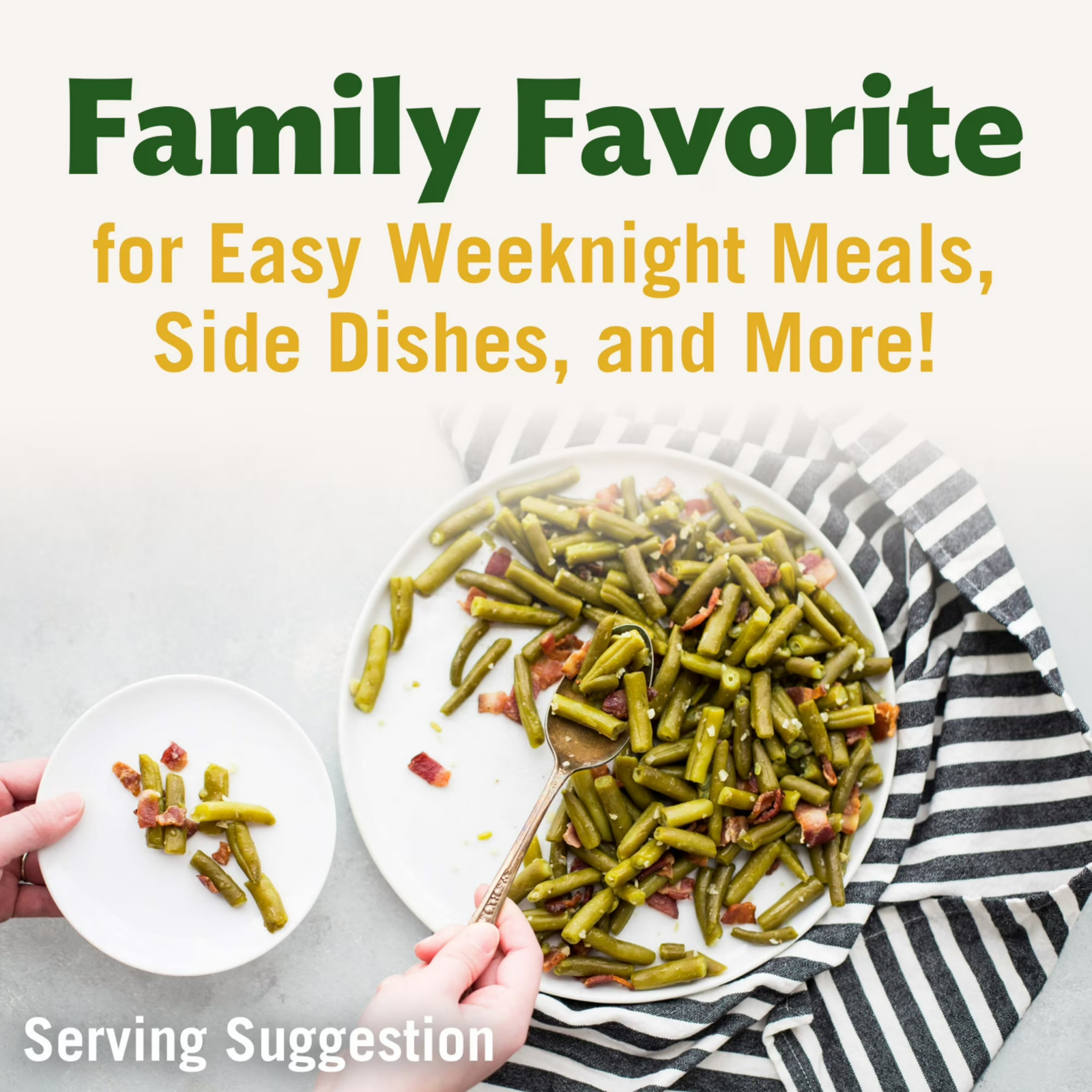 Del Monte Fresh Cut Green Beans, Canned Vegetables, 14.5 oz Can (Pack of 4)