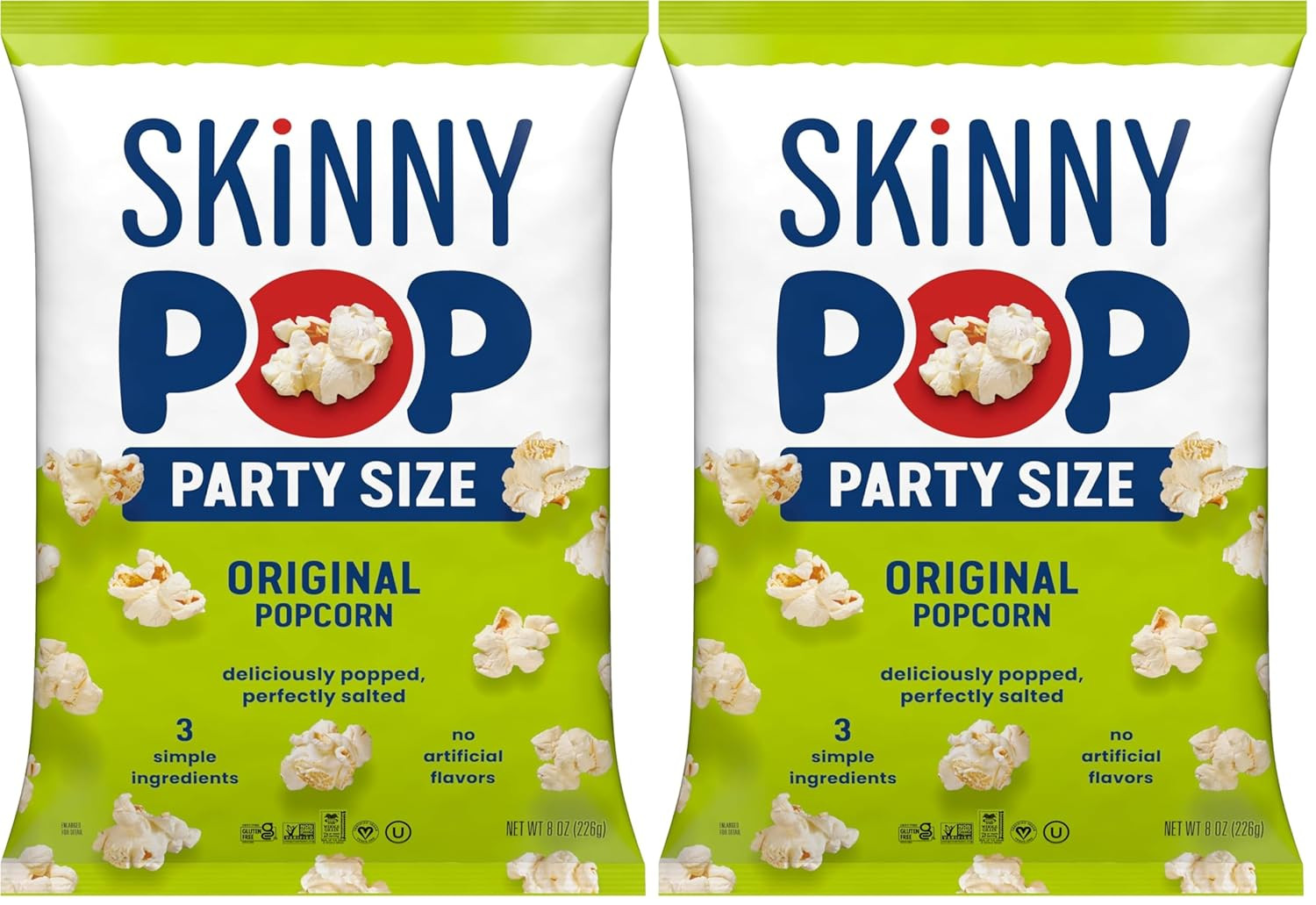 Skinnypop Popcorn, Original, Whole Grain, Dairy-Free Snack, 8Oz Family Size Bag