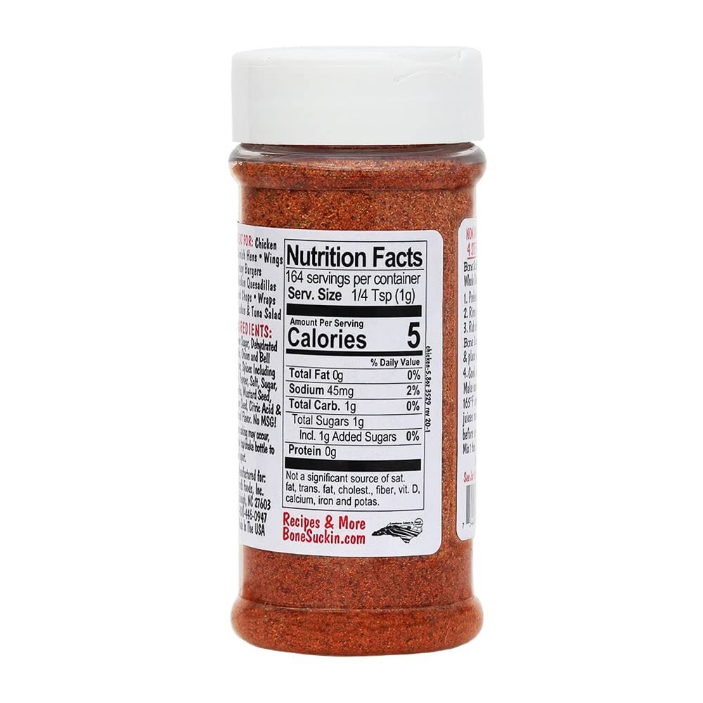 Bone Suckin’ Sauce BBQ CHICKEN RUB Spice Seasoning 5.8oz Shaker Jar Not Salty!