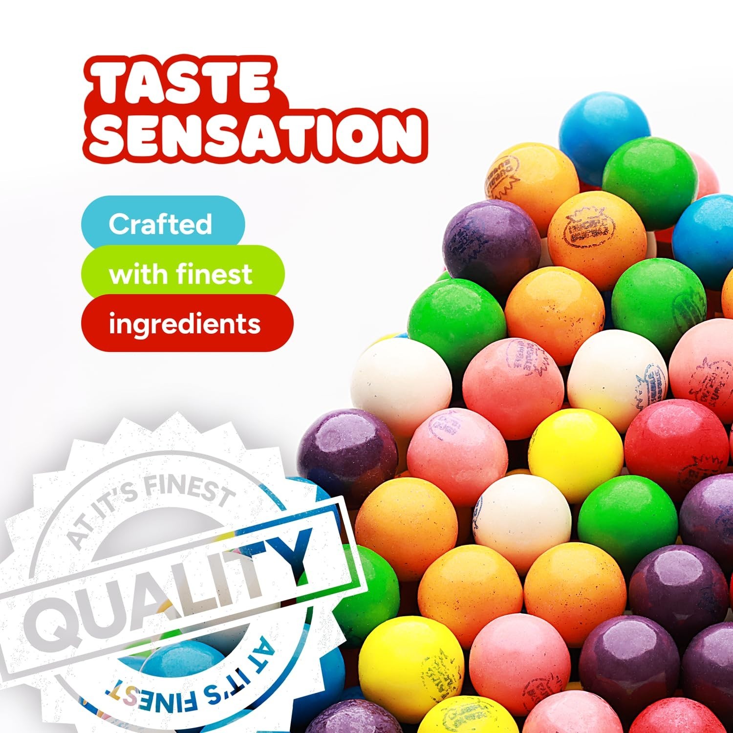 Assorted Fruit Gumballs 1lb Pack – Perfect 0.5 Inch Refills for Vending Machines