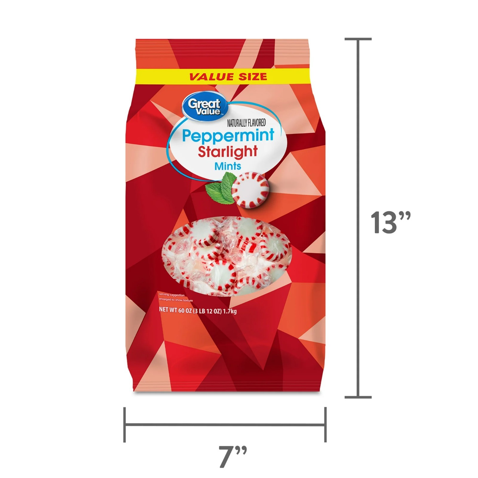 Great Value Peppermint Starlight Mints Hard Candy, 60 oz.