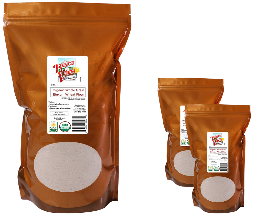 Organic Stone Ground Whole Wheat Einkorn Flour – 2lbs (Pack of 3)