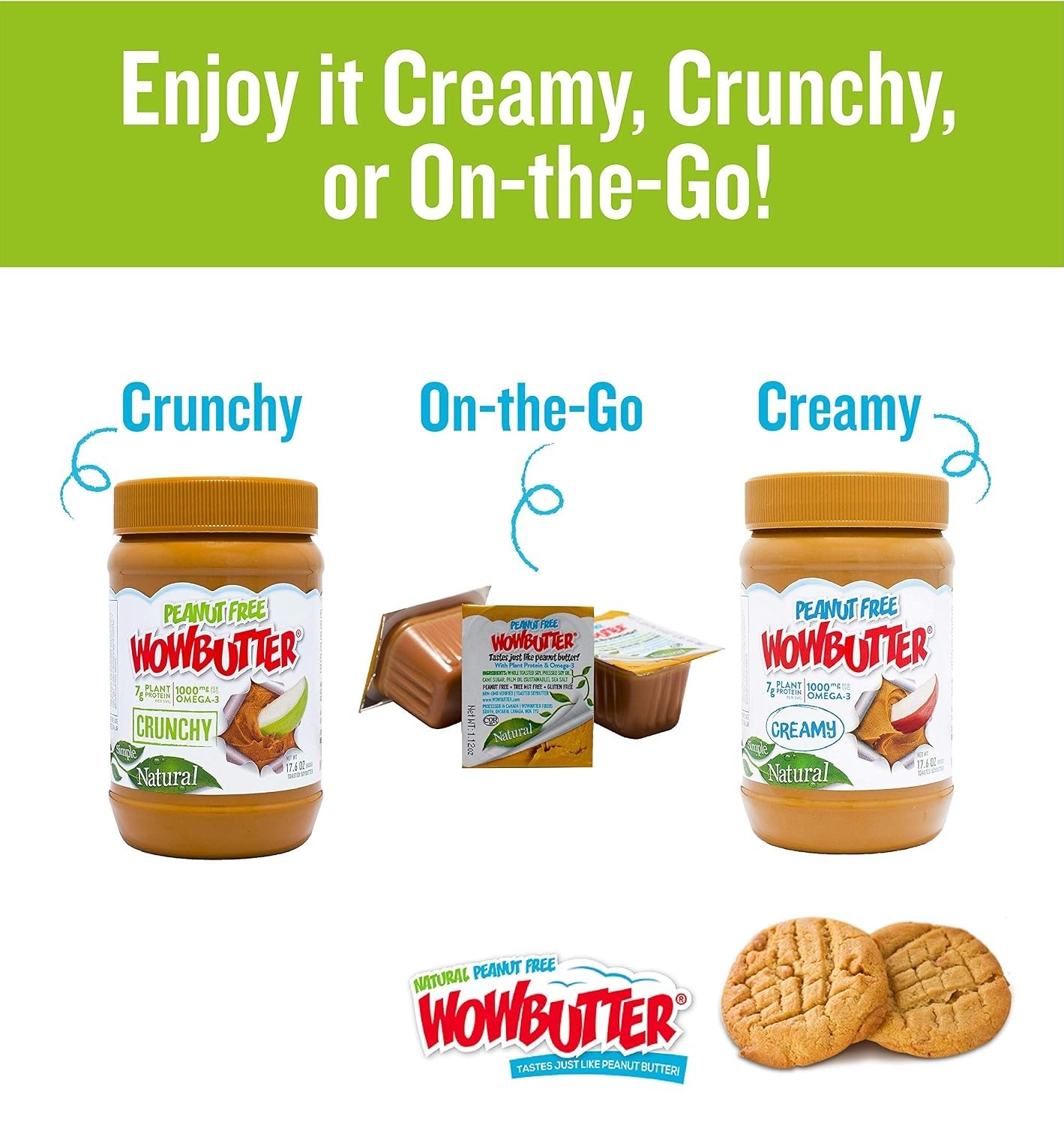 Natural Peanut-Free Creamy Spread – 2 Pack of 4.4lb Jars for Nut Allergy Safety