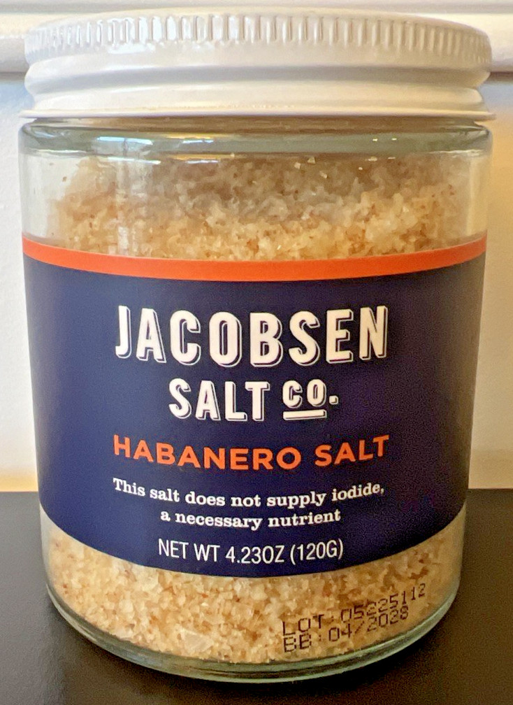 Jacobsen Salt Co. Infused Habanero Kosher Sea Salt in Glass Jar ~ 4.23oz (120g)