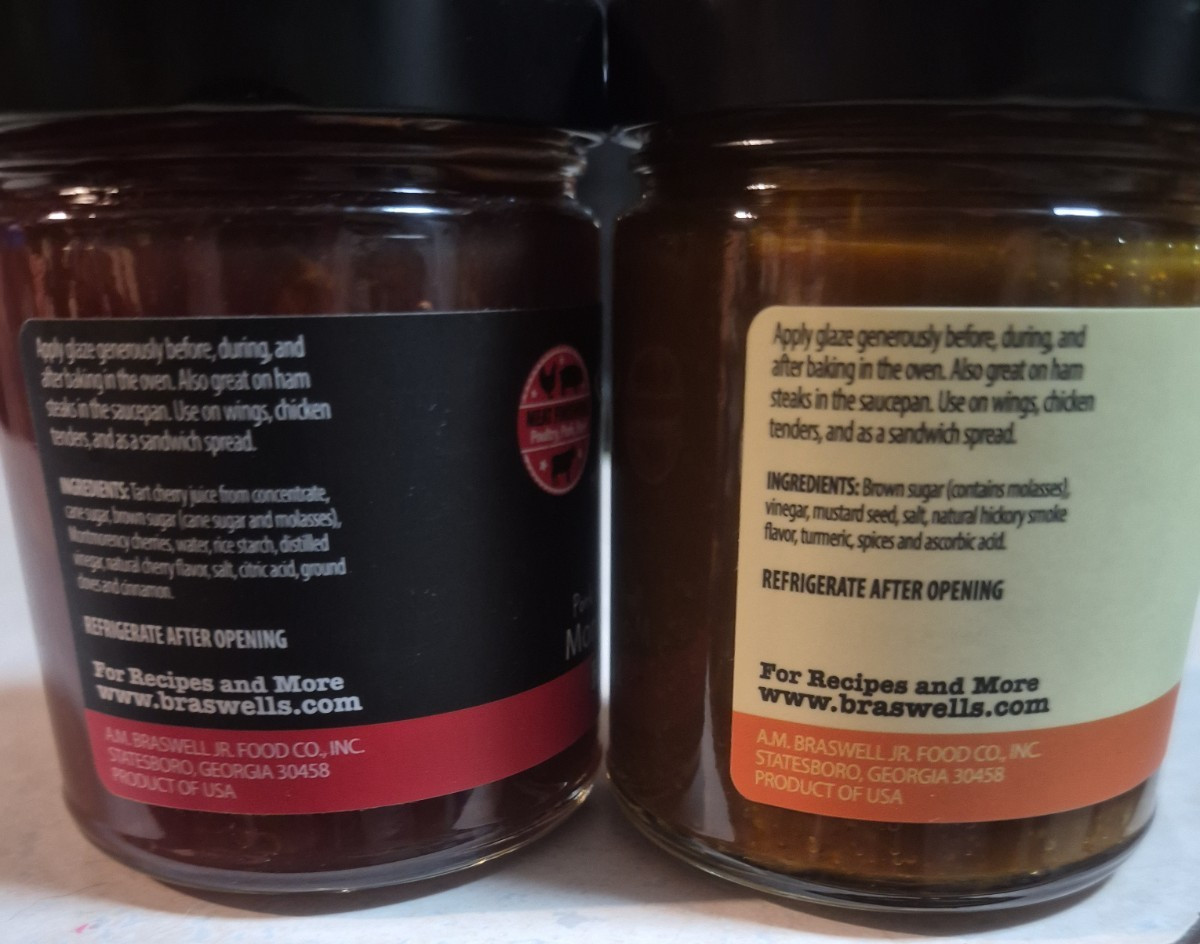 2 Braswells Montmorency Cherry Ham Glaze & Original Brown Sugar 10 Oz 11-12/2029