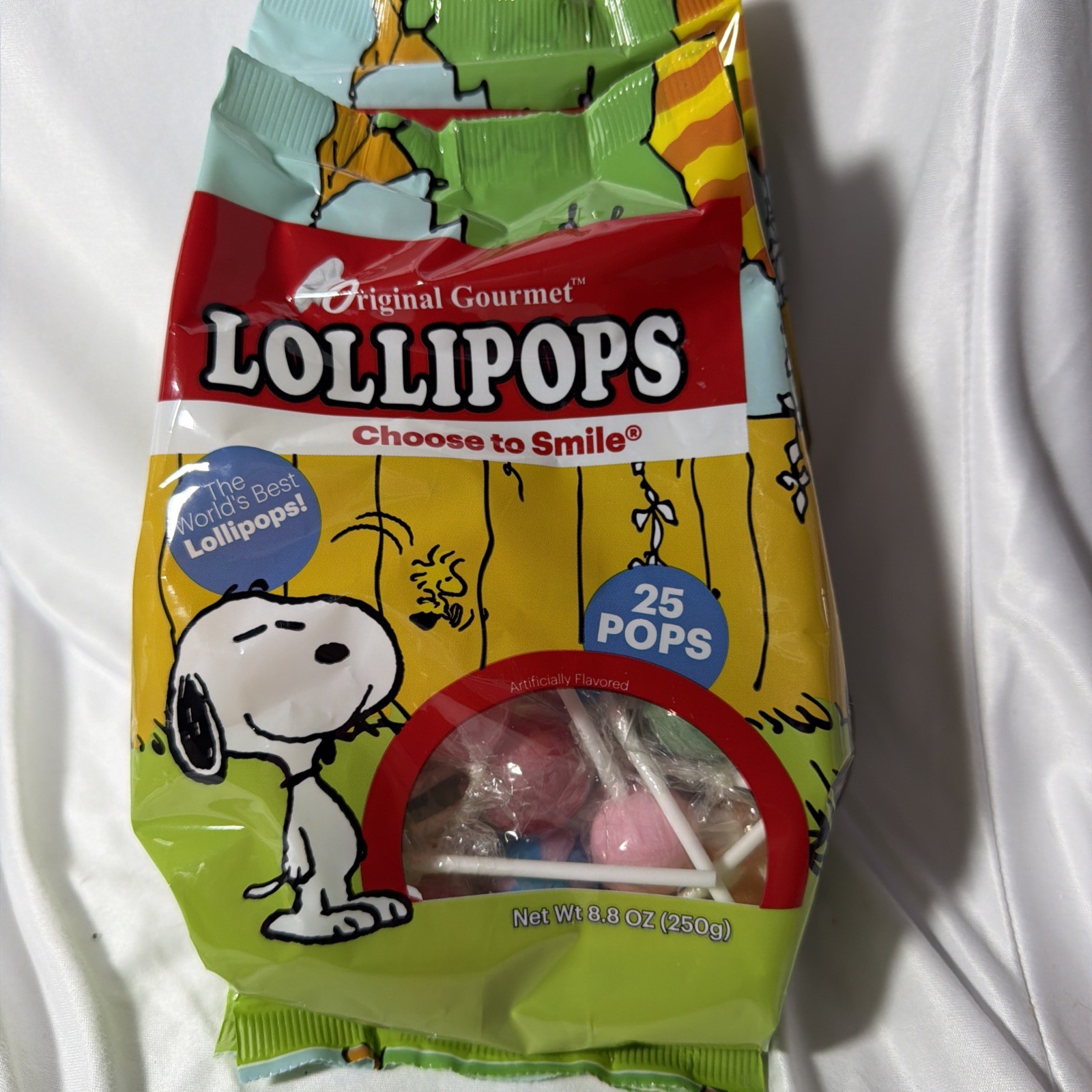 Original Gourmet 75 Lollipops Peanuts Snoopy, 25 Pops 2 Packs