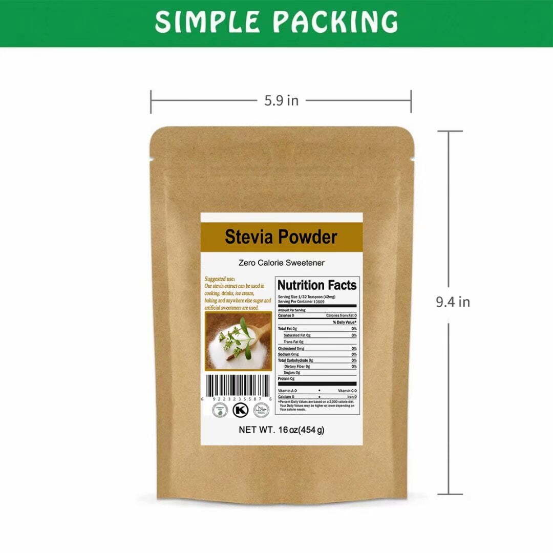 CCnature Pure Natural Stevia Extract Powder Sweetener Sugar 0 Cal Substitute