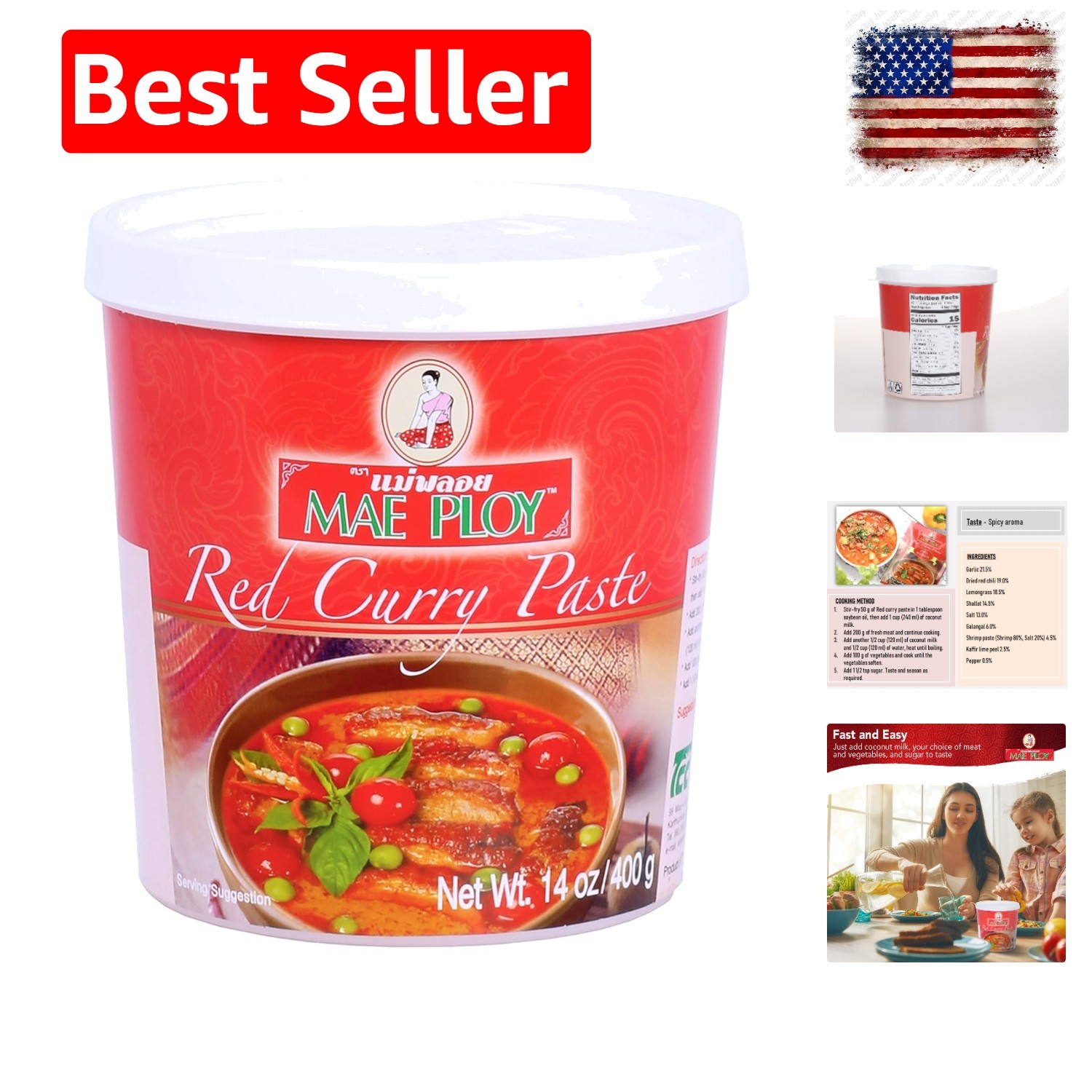 Red Curry Paste, Authentic Thai Red Curry Paste For Thai Curries And Other Di…