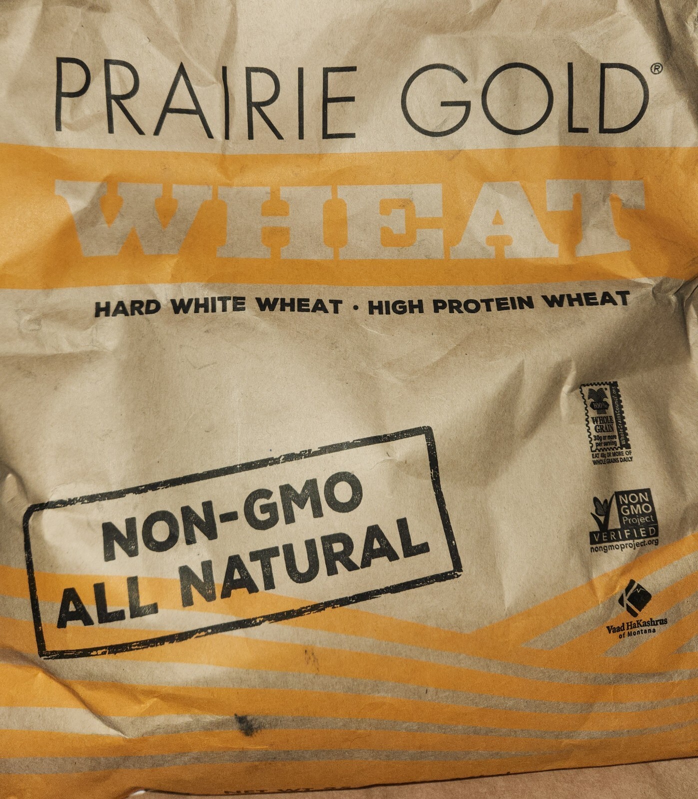 PRAIRIE GOLD 5 lb WHEAT BERRIES Kernels Seeds Hard White Spring Grain Montana