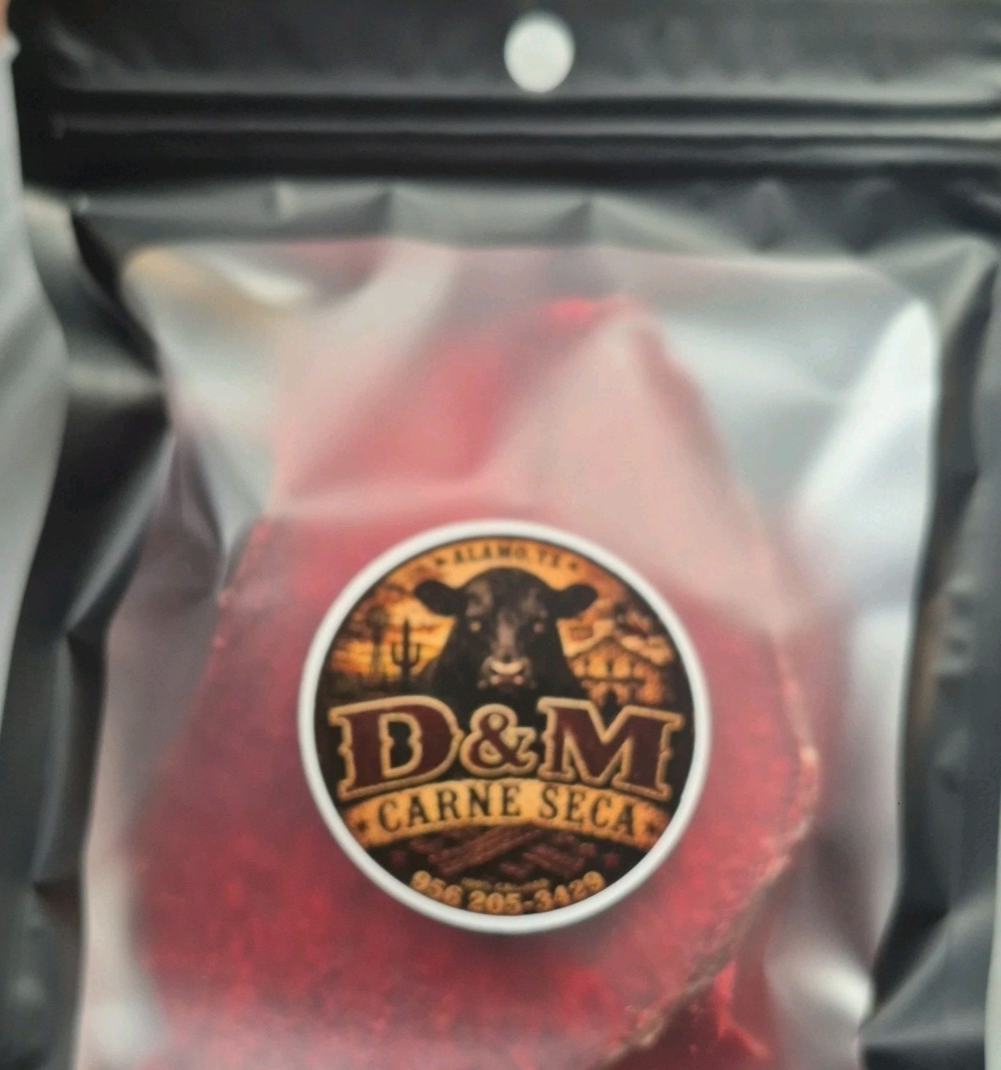 D&M Carne Seca Dried Cured Meat, Sealed Bag, 1 Pack, No Allergens Listed