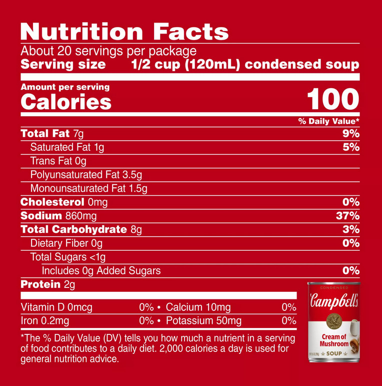 Campbell’s Cream of Mushroom Soup 10.5 oz., 8 pk.