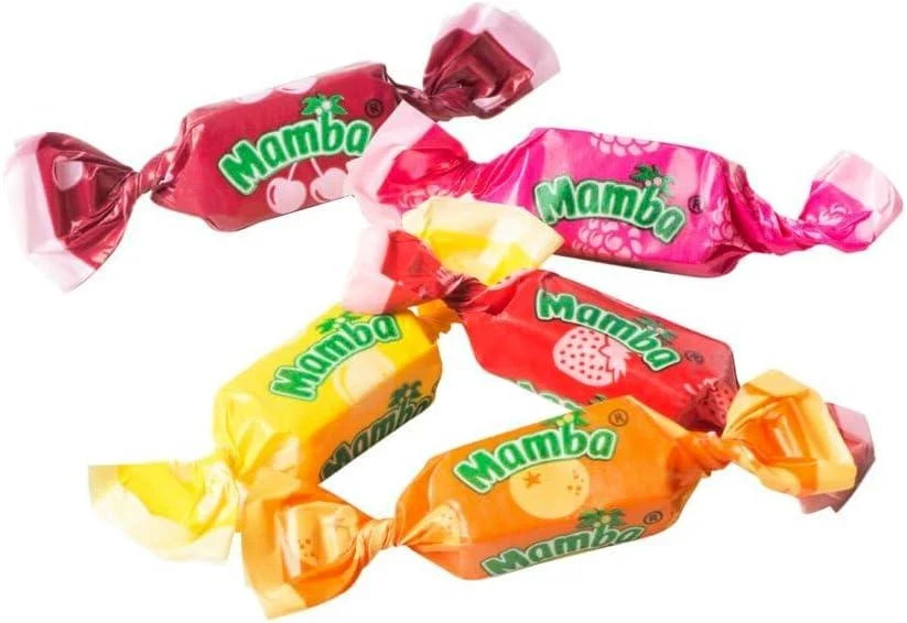 Mamba Fruit Chews Assorted, 5 Fruit Flavors Mix, Bulk Chewy Candy (2 Pounds)