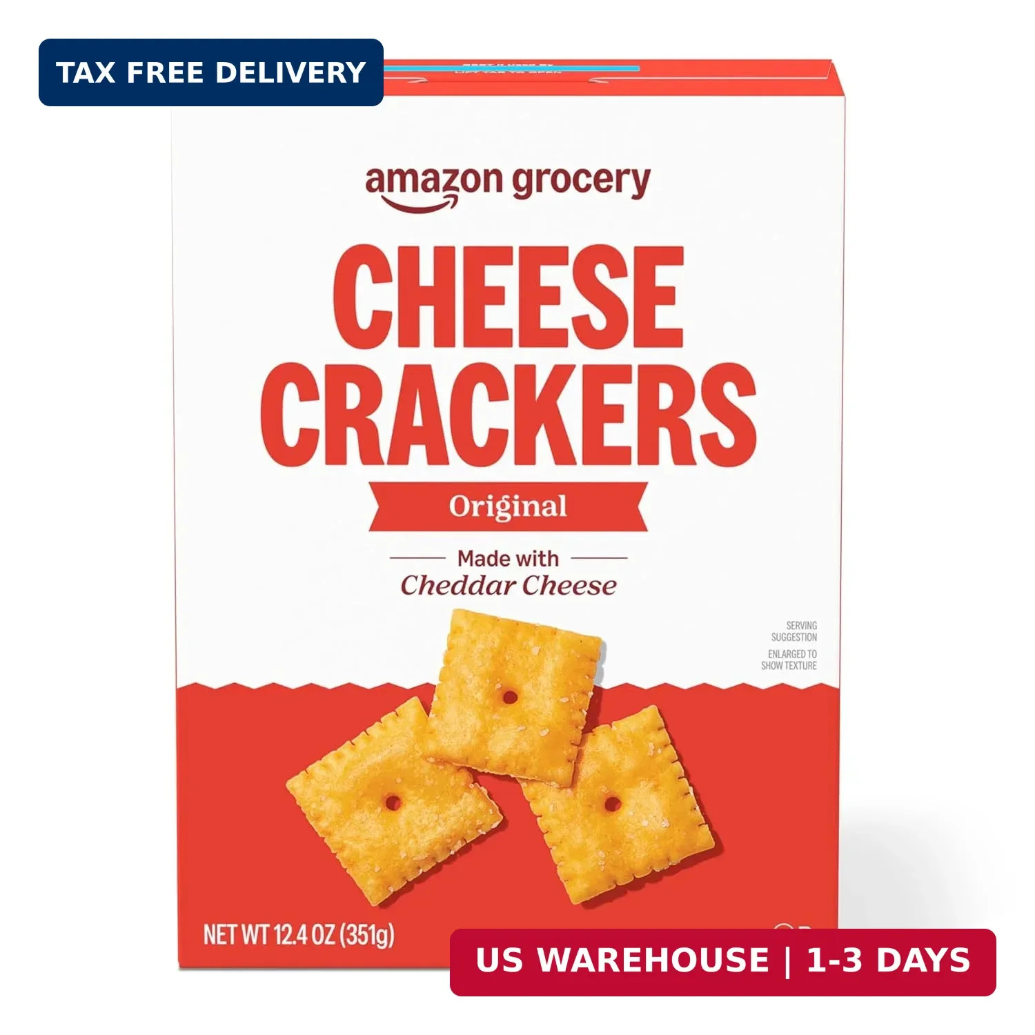 Amazon Grocery, Original Cheese Crackers, 12.4 Oz