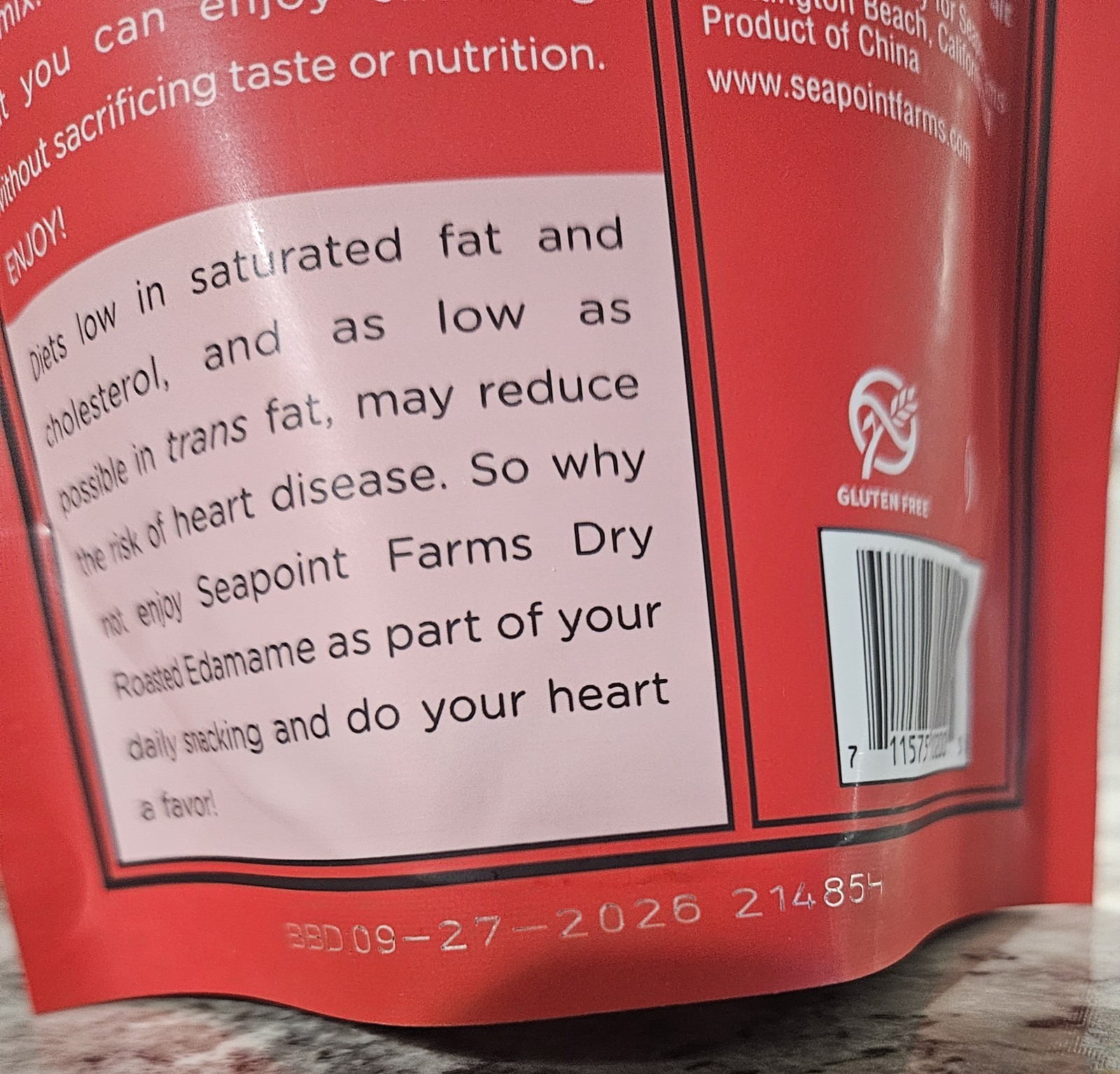 Seapoint Farms Edamame Dry Roasted Soybeans Sea Salt, Healthy Bag Snack 2 Bags