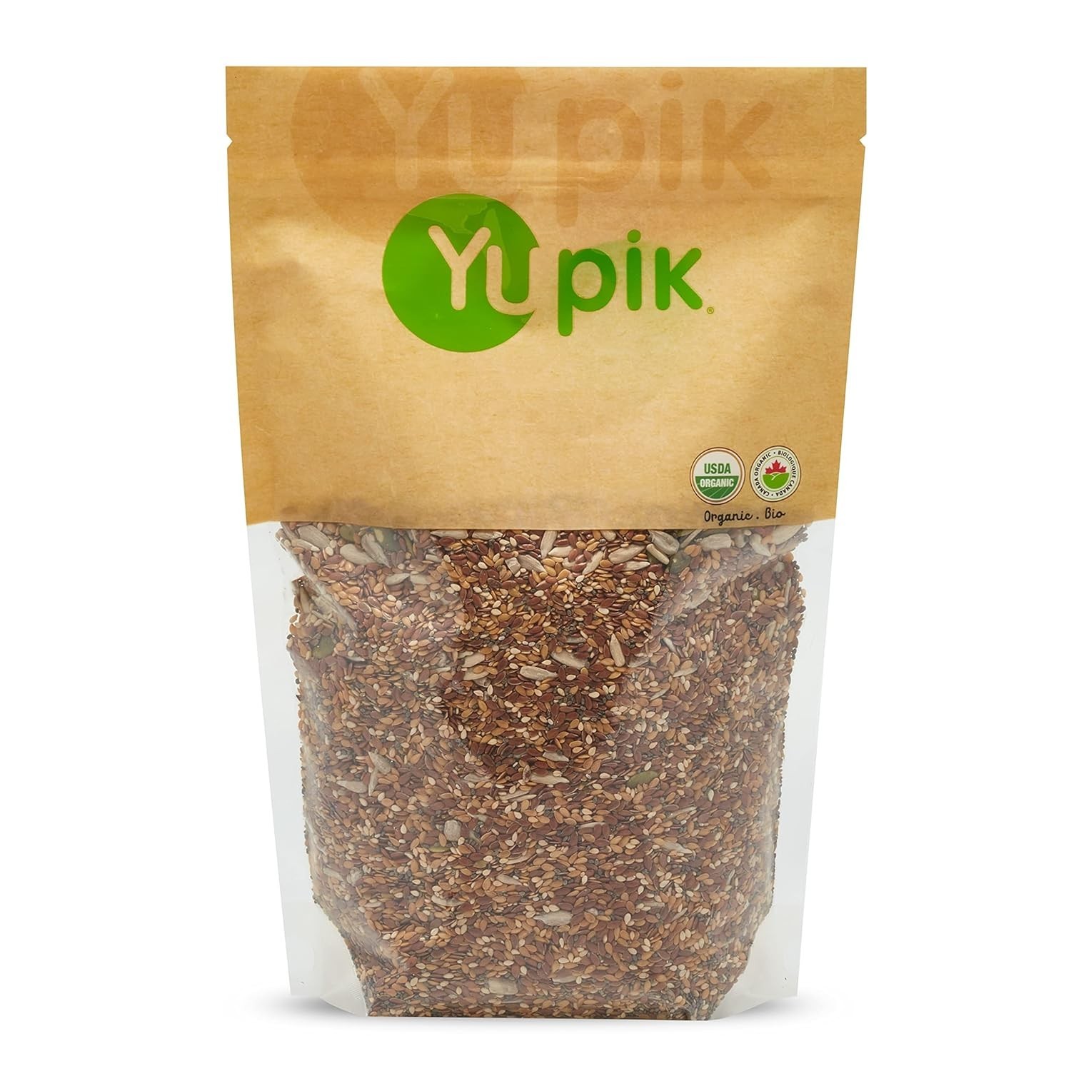 Yupik Organic Super 6 Seeds Mix, 2.2 Lb (35.2 Oz), Gmo-Free, Kosher, Vegan, Rich