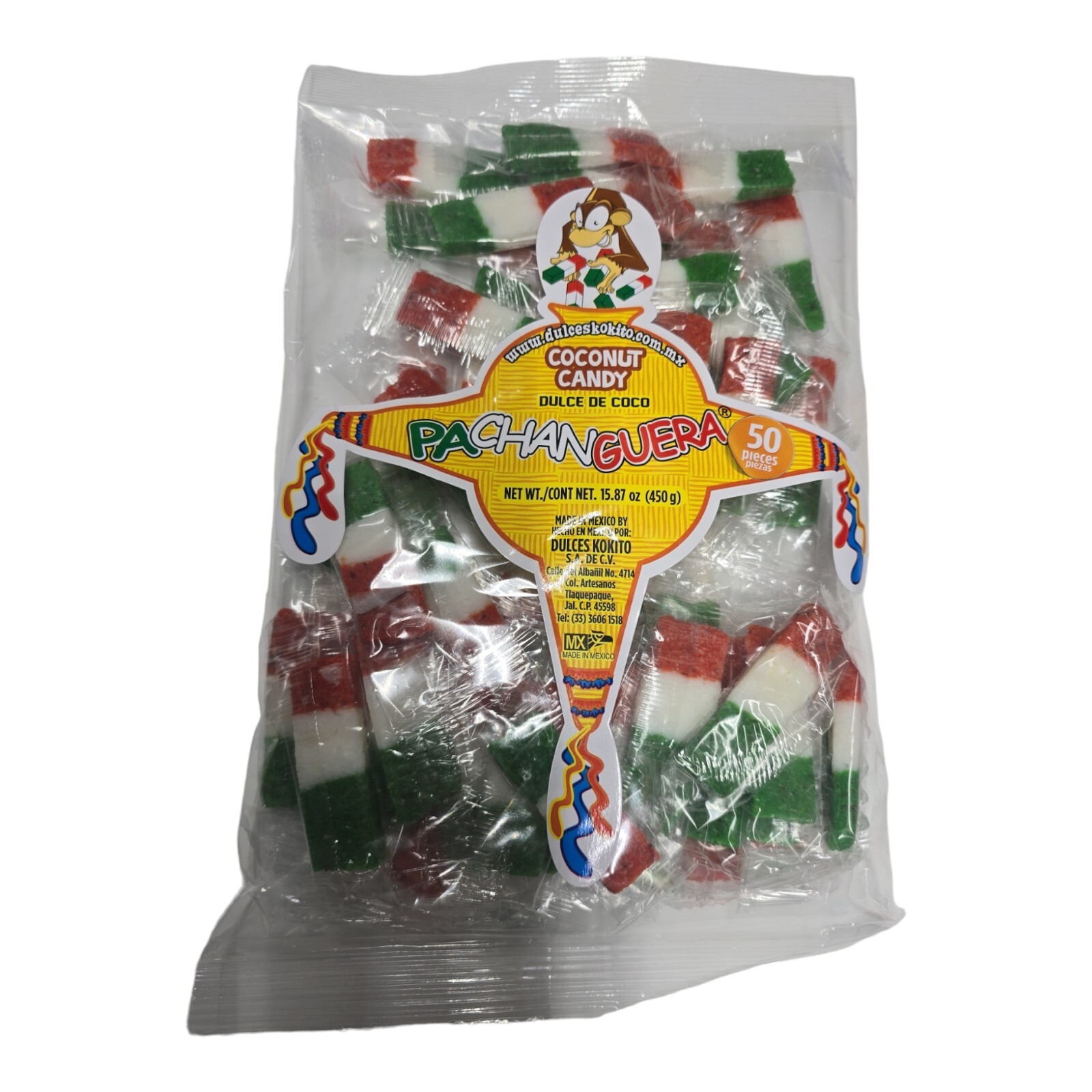Dulces Kokito Banderita Pinatera 50-pc Bag With 15.8 oz Coconut Candy