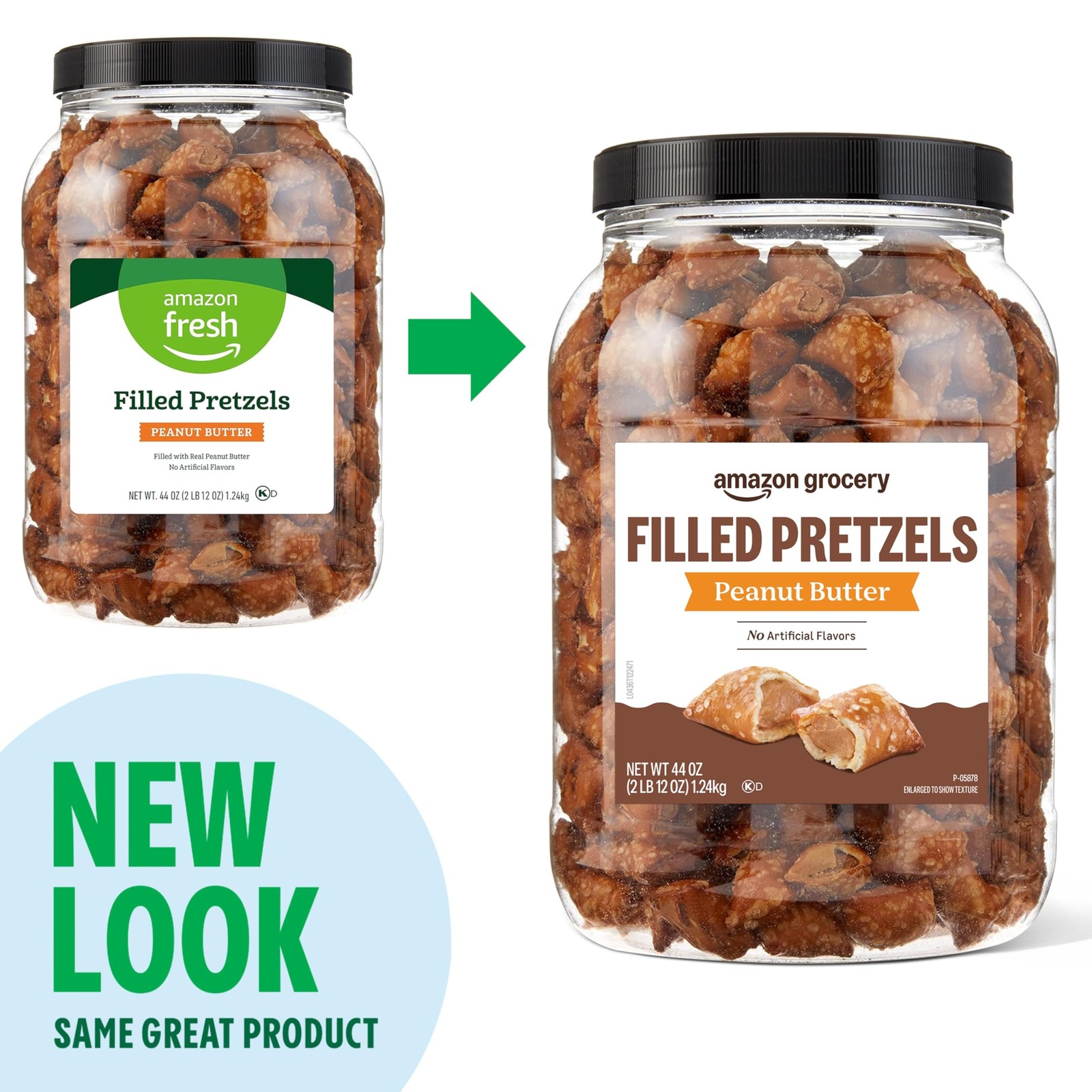 Grocery, Peanut Butter Filled Pretzels, 44 Oz