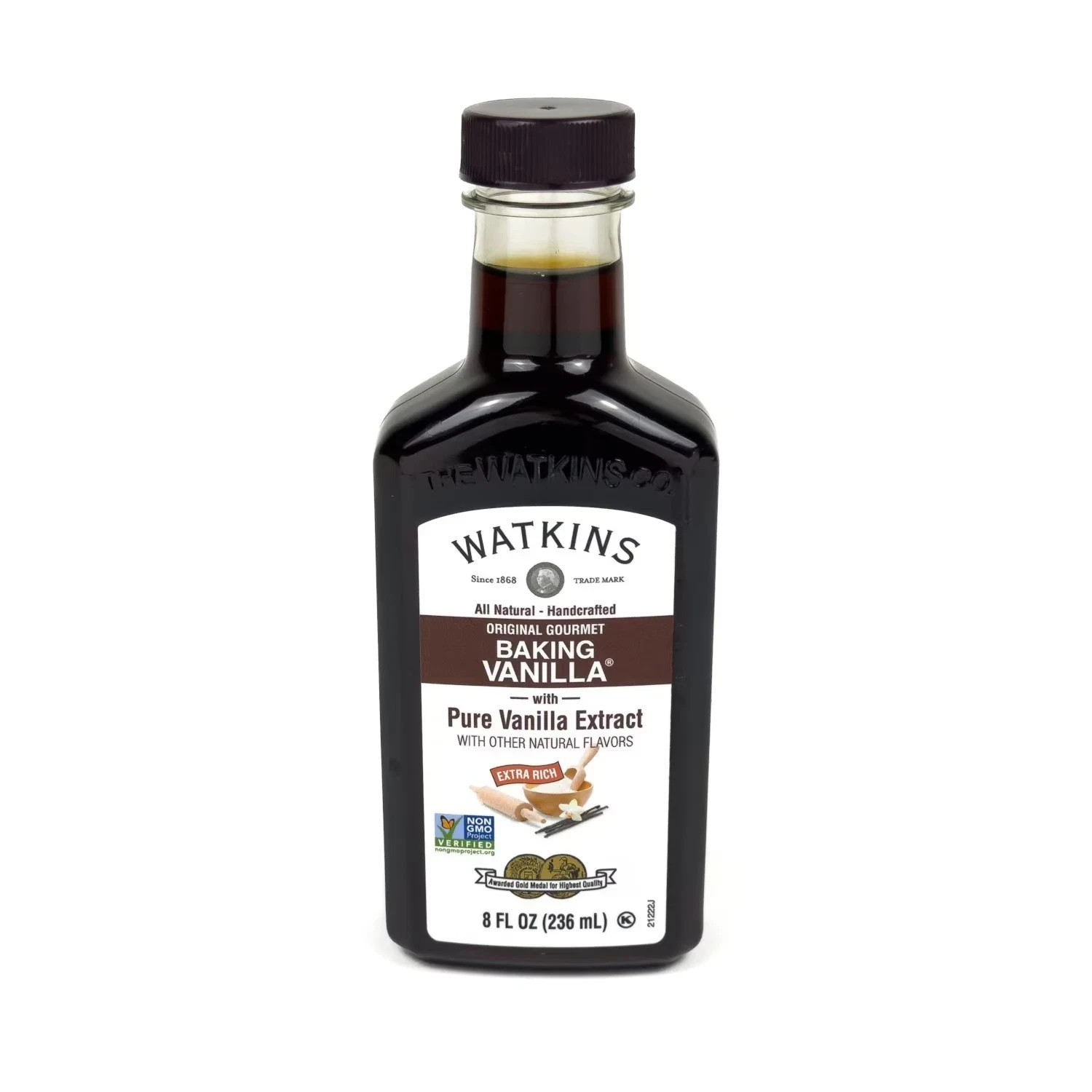 Watkins Original Gourmet Baking Vanilla, 8 fl oz – Rich Vanilla Flavor for Every