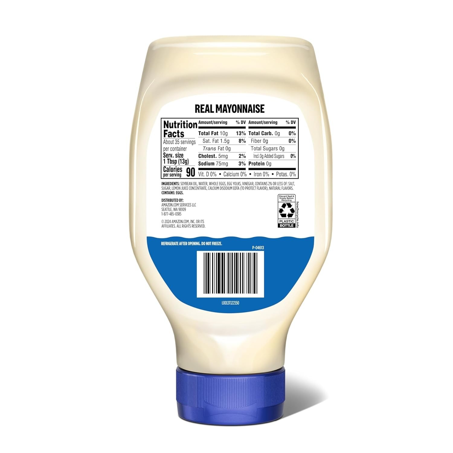 Real Mayonnaise, 18 fl oz (Previously Happy Belly), Squeeze Bottle, Pack of 1