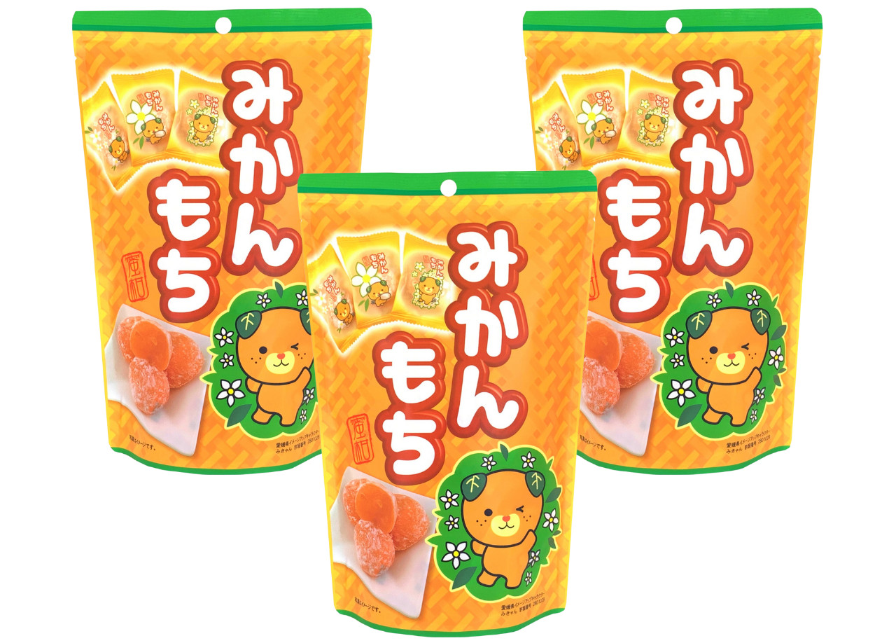 SEIKI Mikan Mochi 130g x3 Japanese Snack Daifuku Orange Iyokan Citrus Sweets NEW