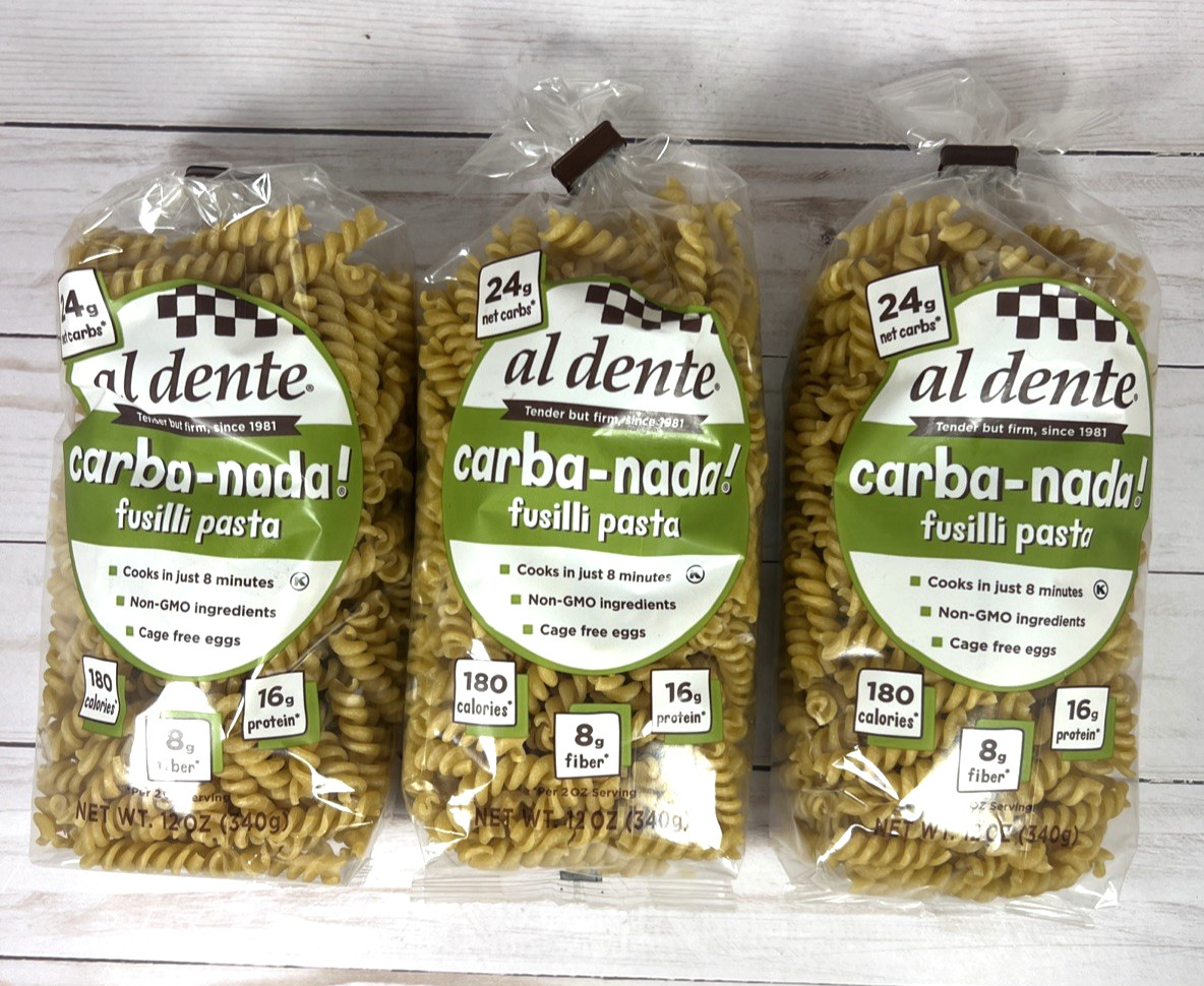 Carba-Nada Al Dente Fusilli Pasta 12oz (3 Pack) 11/27