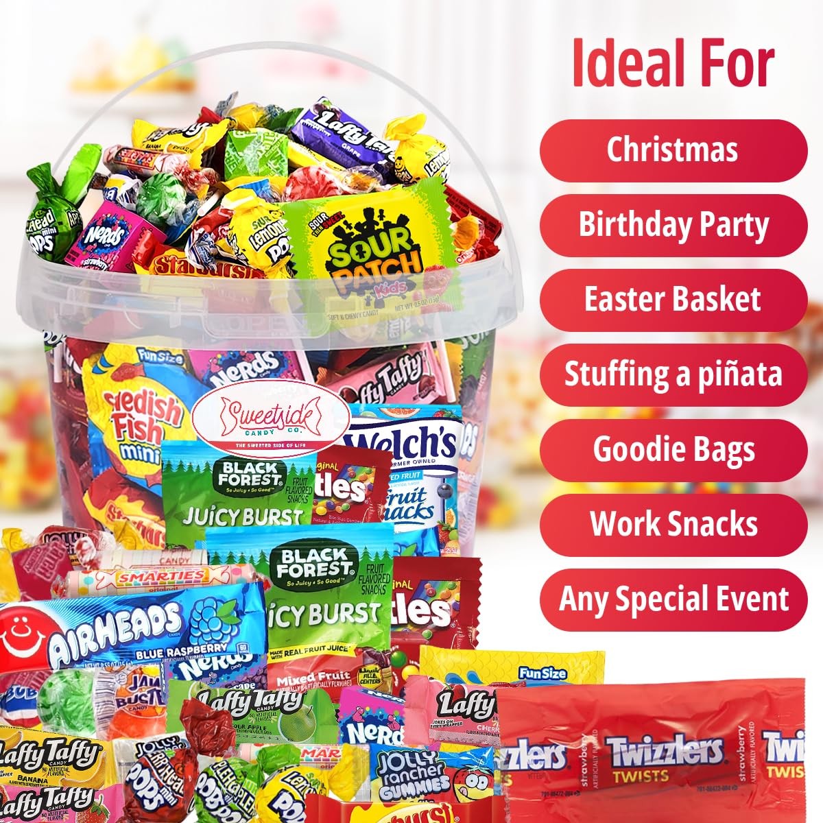 Bulk Candy Variety Pack – 2 Pound Care Package Assorted Basket, Snack Food Gift,