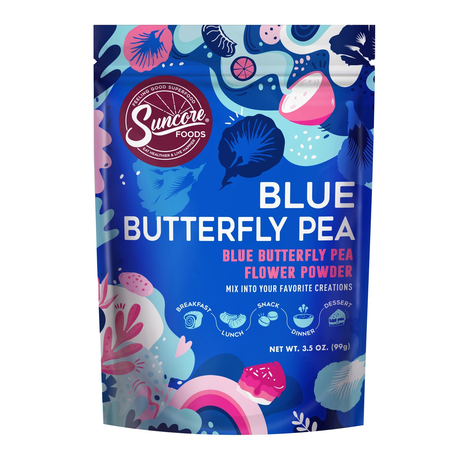 Blue Butterfly Pea Powder, Blue Food Coloring Powder, Gluten-Free, Non-GMO, 3…