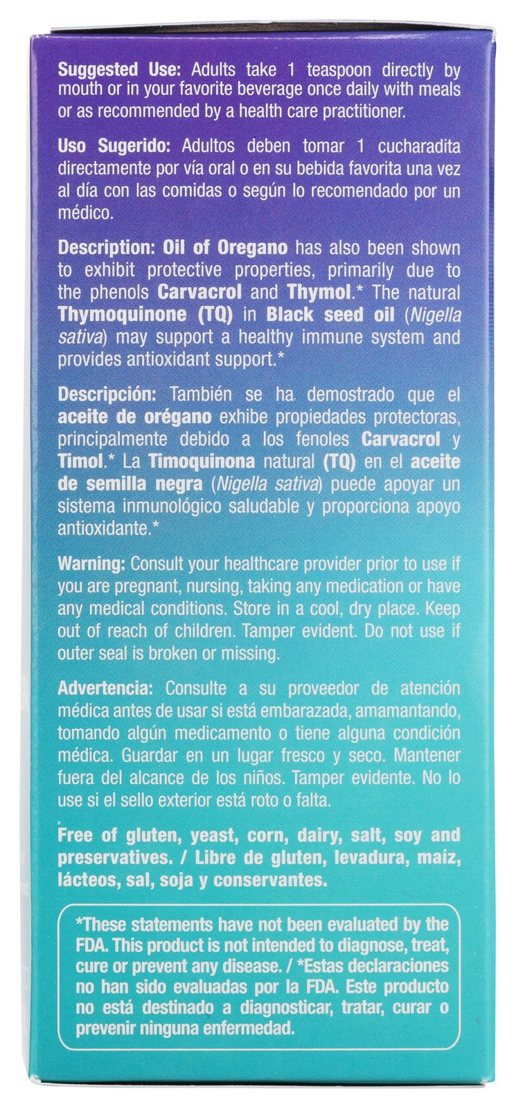 Black Seed Oil Of Oregano 4Oz Dietary Supplement By Bio Nutrition 1 Pack