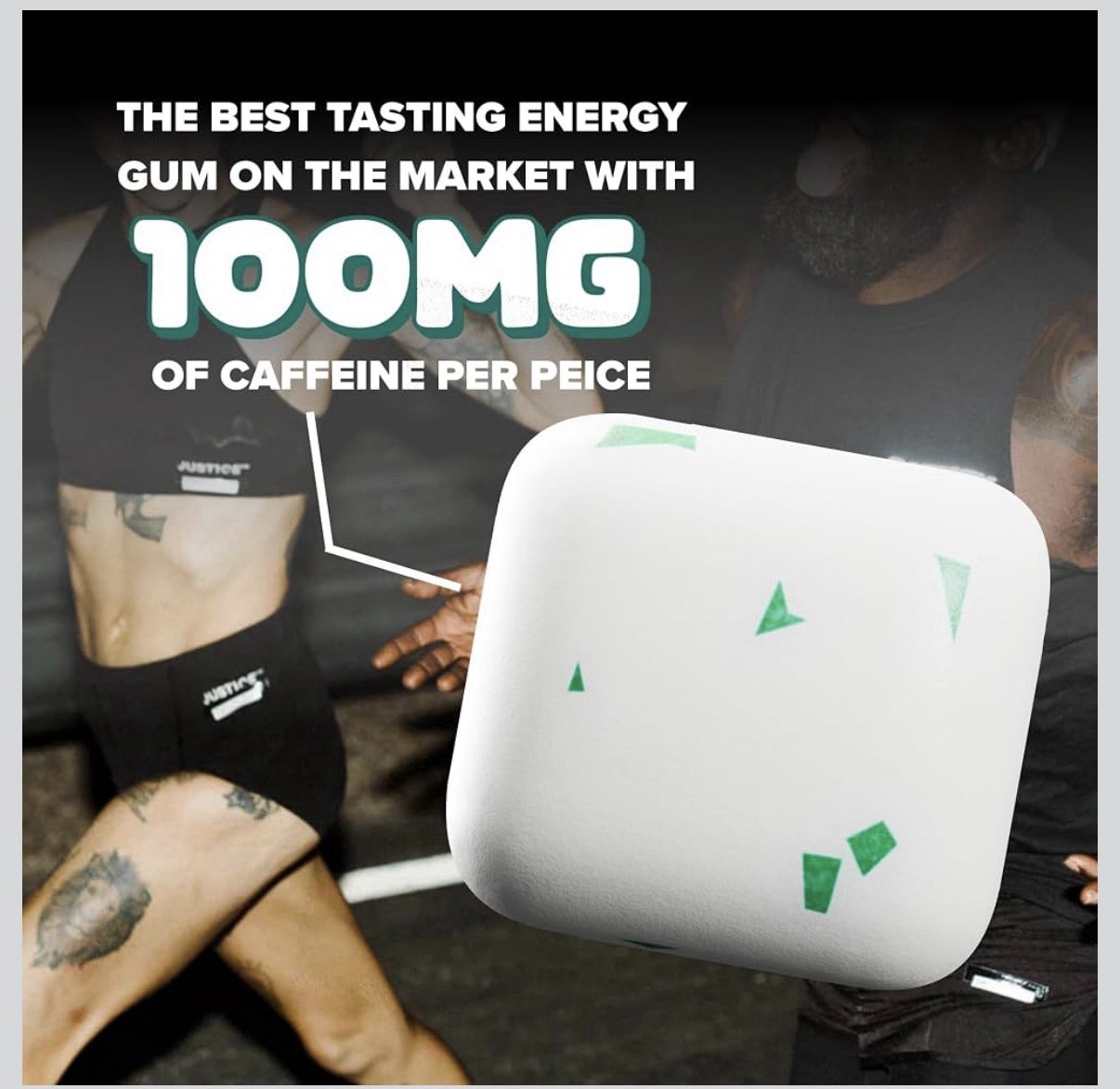 Rev Energy Gum 100mg of Caffeine – Sugar Free Spearmint, 12 Pack 72 Pieces Total