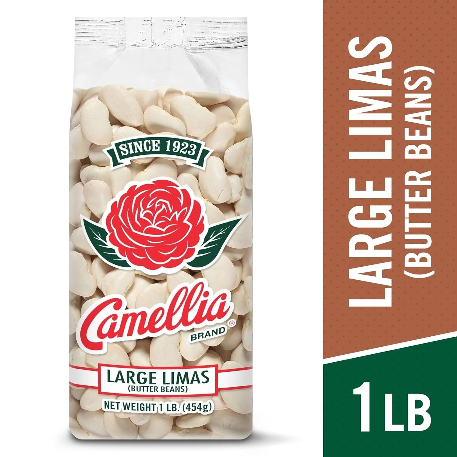 Large Lima Beans 16oz Bags – 12 Pack Southern Butter Beans, Non-GMO, High Pro…