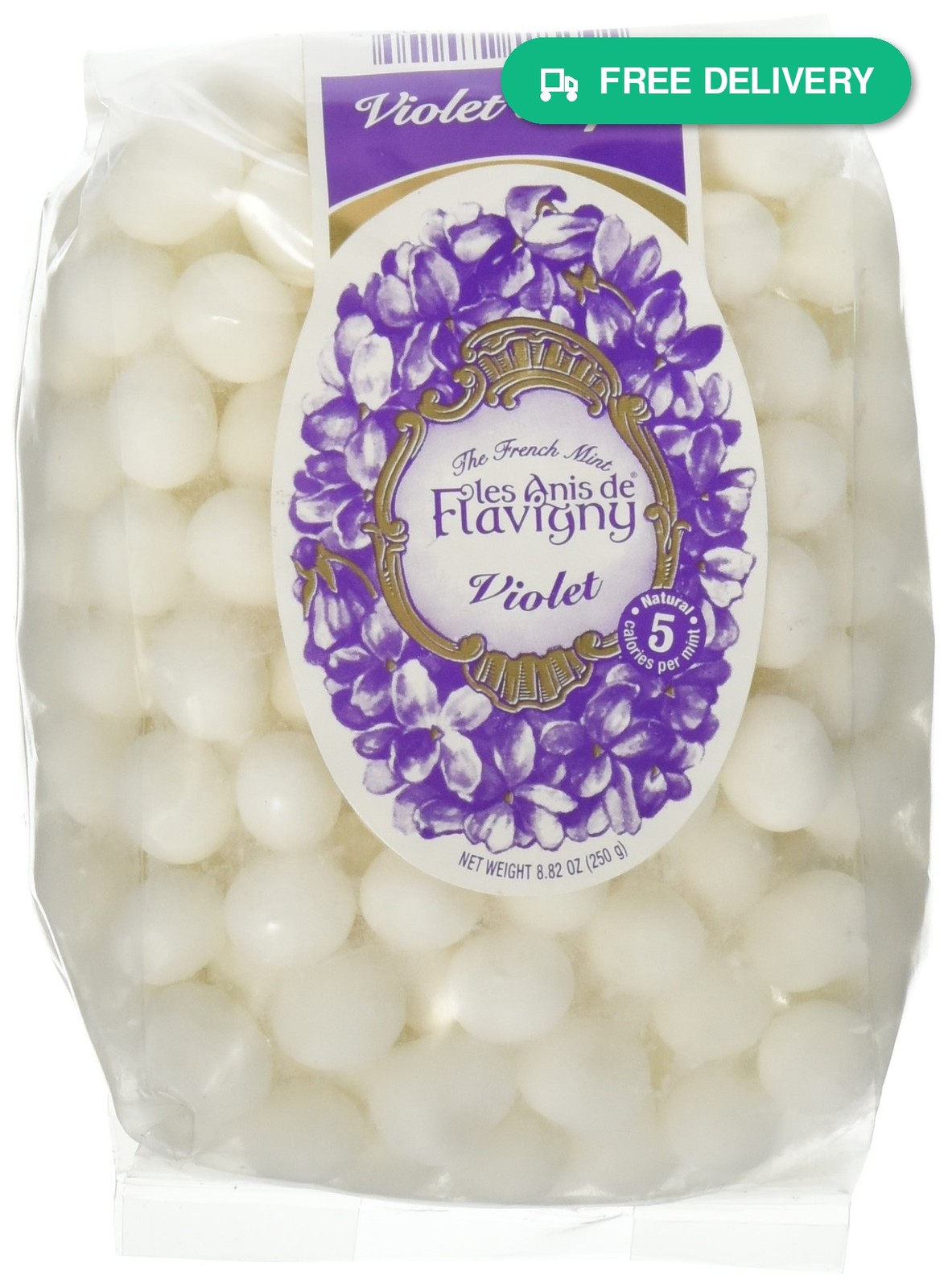 Les Anis de Flavigny Violet Anise Seeds Drops 8.8oz Bulk Bag All Natural France