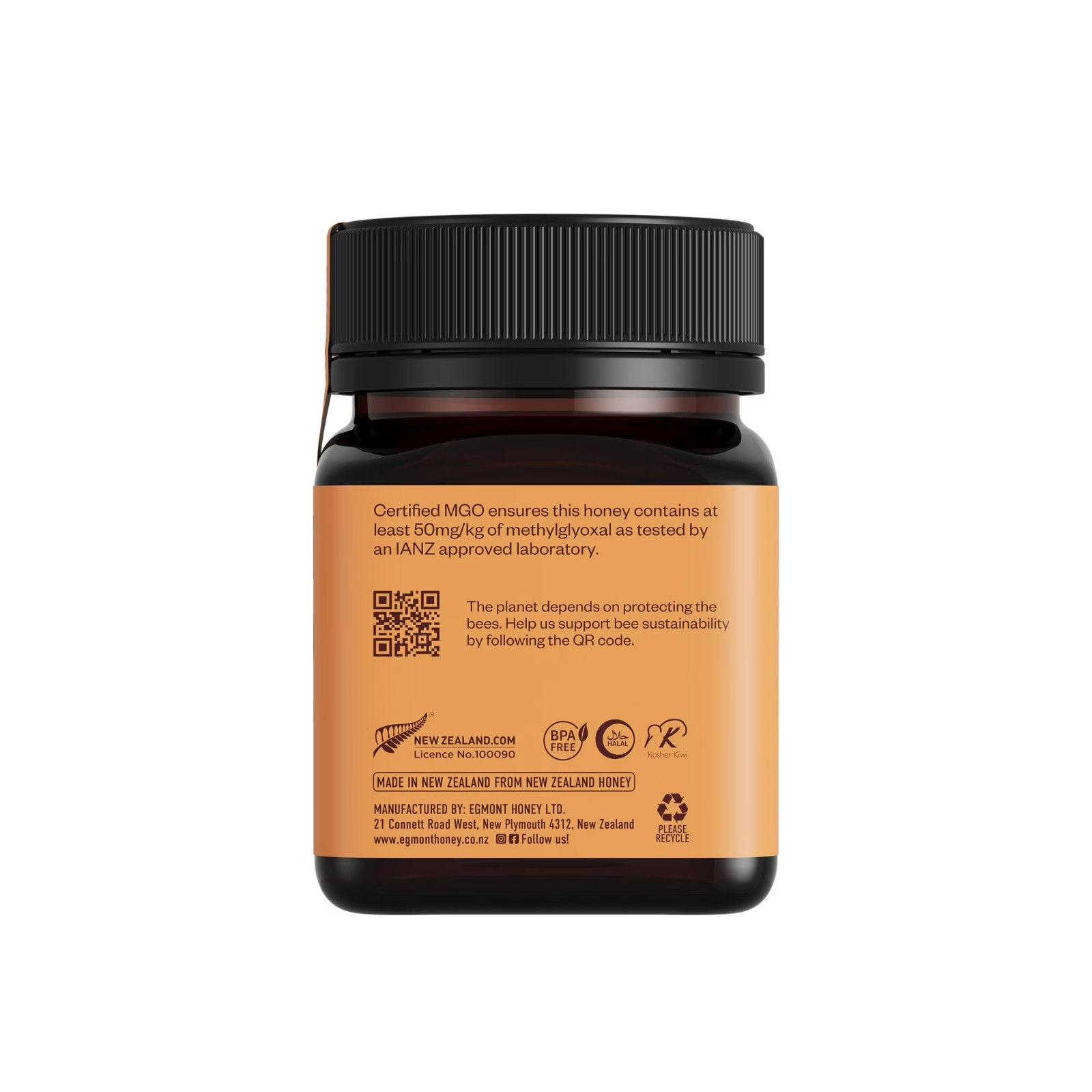 Egmont Raw Manuka Honey MGO 50+ – 100% Pure New Zealand Manuka Honey – Non-GMO