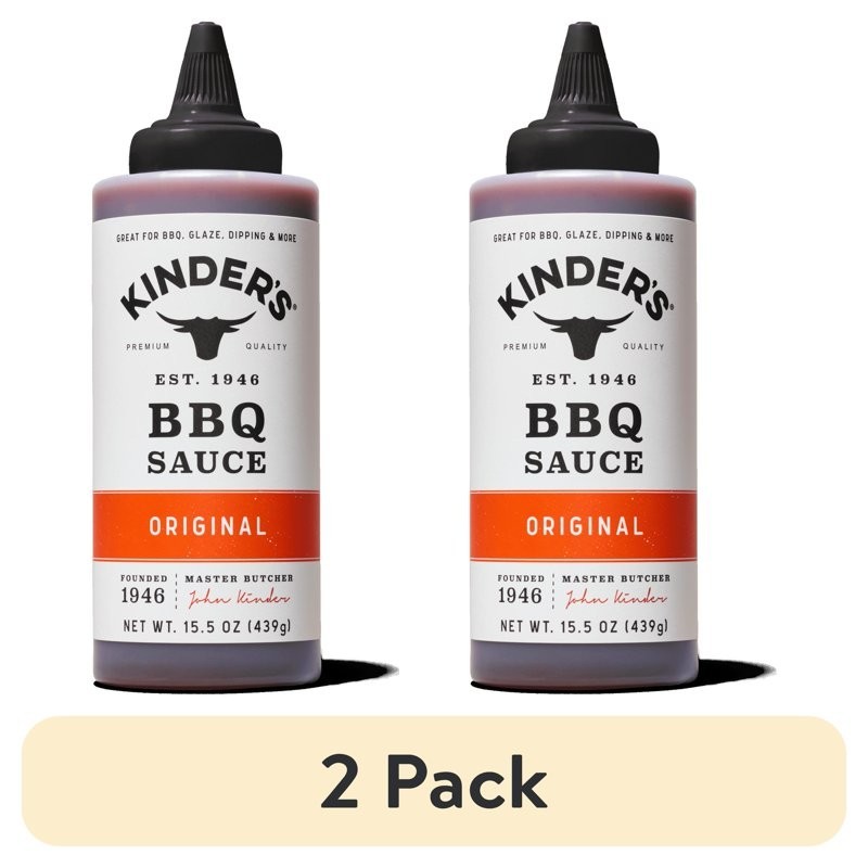(2 pack) Kinder’s Original Mild BBQ Sauce, 15.5 oz Squeeze Bottle