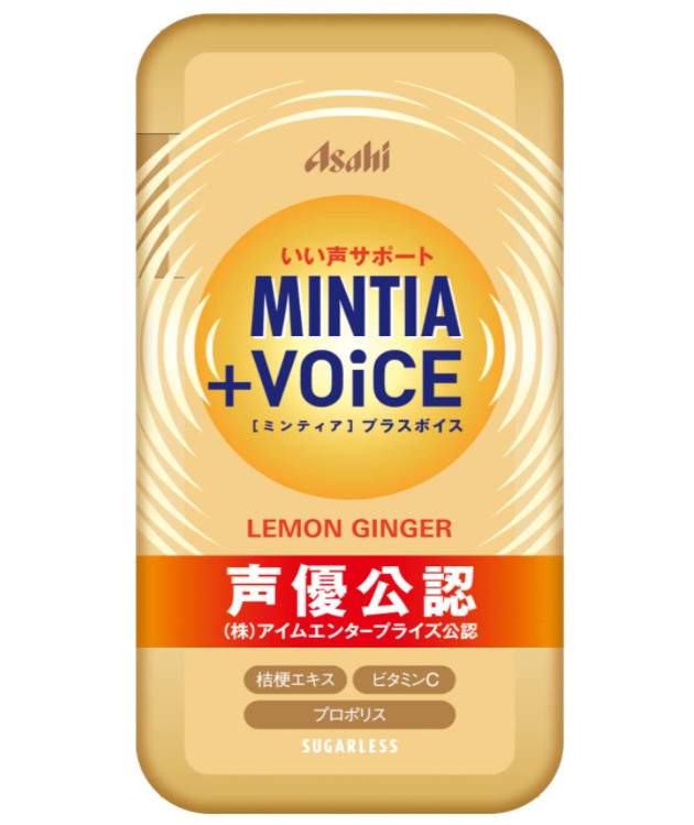 Asahi Mintia + Voice Lemon ginger flavor sugarless 30 tablets