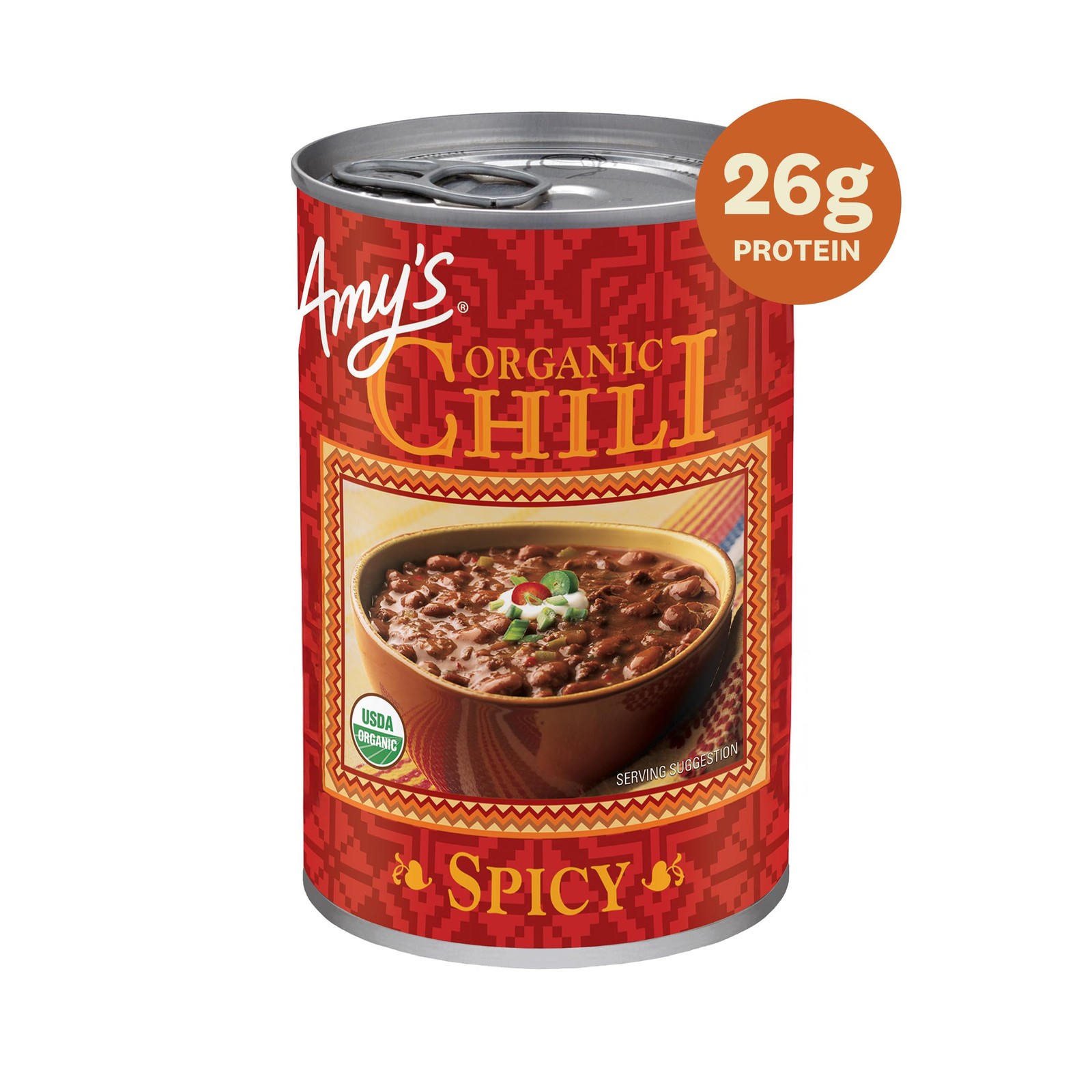 Amy’s Organic Chili, Vegan Spicy Gluten Free, 14.7 Ounce (Pack of 1)