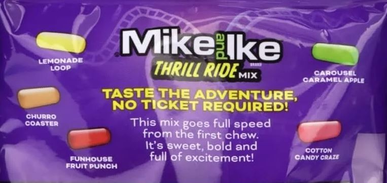 (12) Mike and Ike 4.25 oz. THRILL RIDE Mix Chewy Candy Limited Edition BB 5/2027