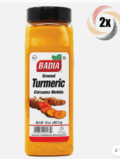 Badia Turmeric Ground 16 oz Premium Spice for Curry Rice Soups & Seasoning