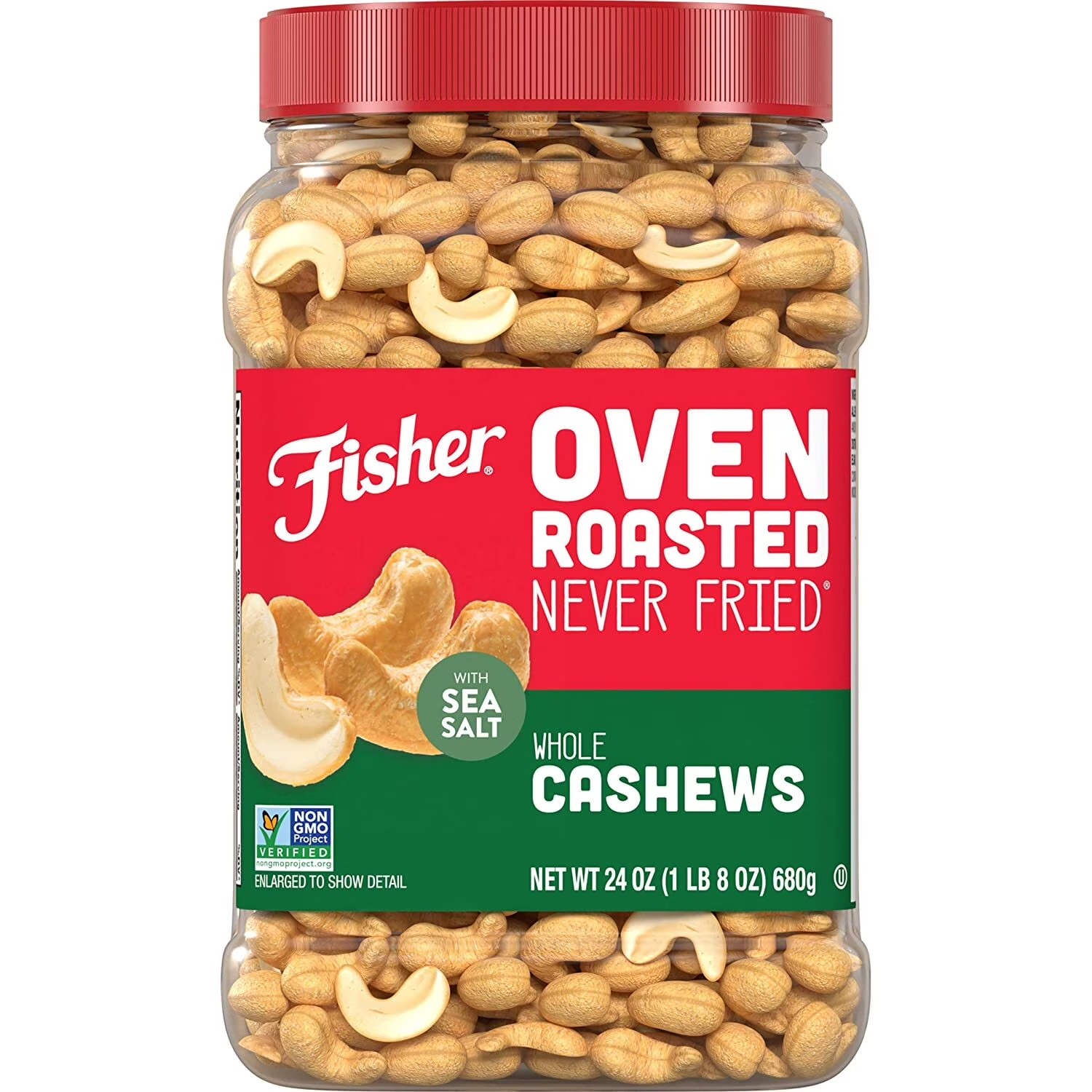 Oven Roasted Never Fried Whole Cashews, 24 Oz.