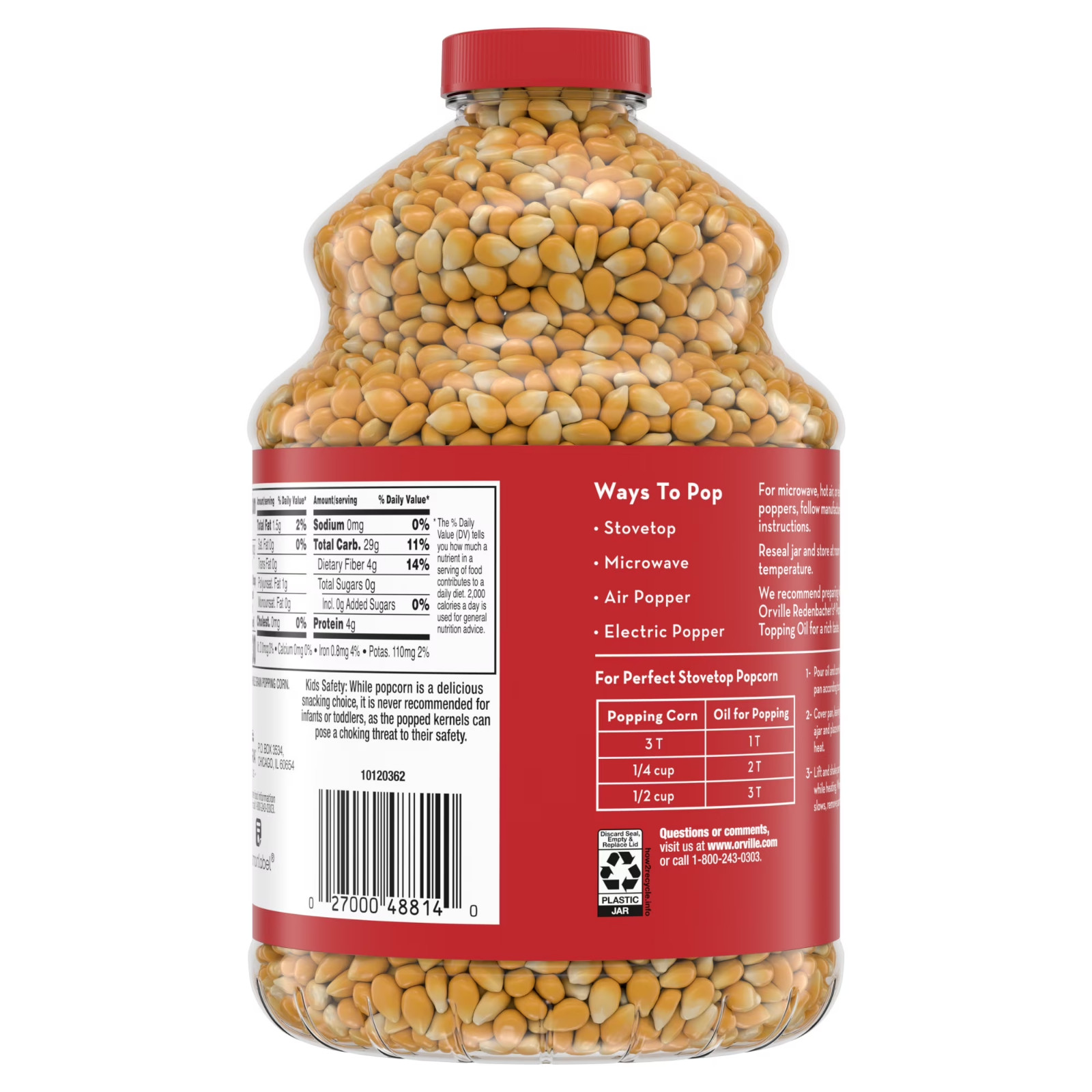 Orville Redenbacher’s Popcorn Kernels, 45 oz free shipping