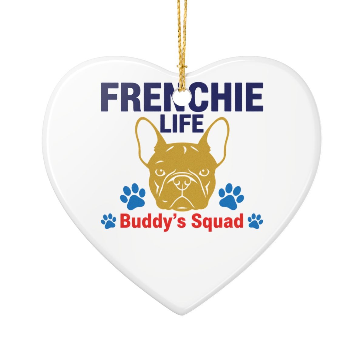 Custom French Bulldog Frenchie Gift Set Mug Ornament Personalized Pet Name