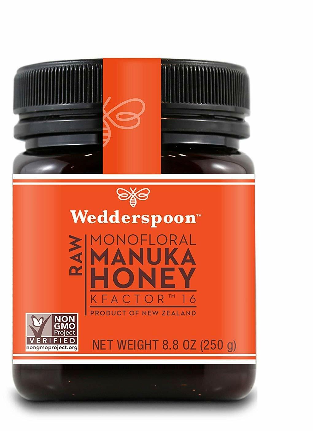 3 JARS Wedderspoon 100% Raw Monofloral Manuka Honey KFactor 16 250g 8.8 oz 05/27