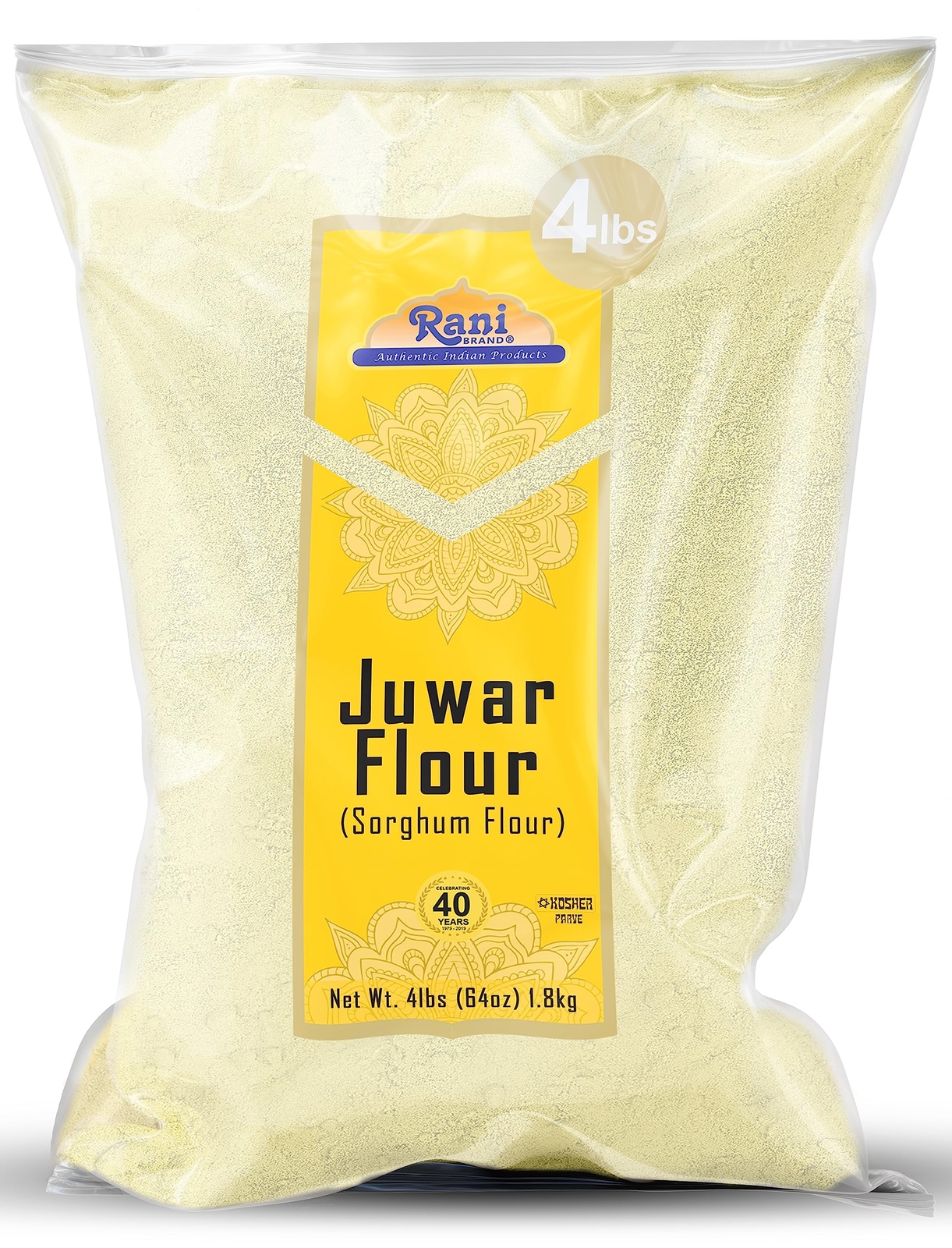 Rani Juwar (Sorghum) Flour 4lb (64oz) 4 Pound Bulk