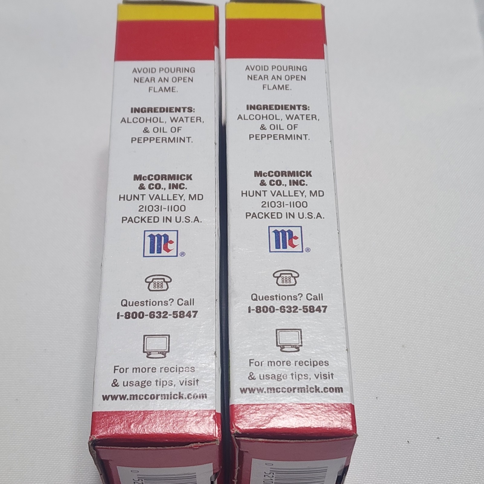 2 Pack- McCormick Pure Peppermint Extract – 4 Oz. Expiration 2029 ~New In Box~