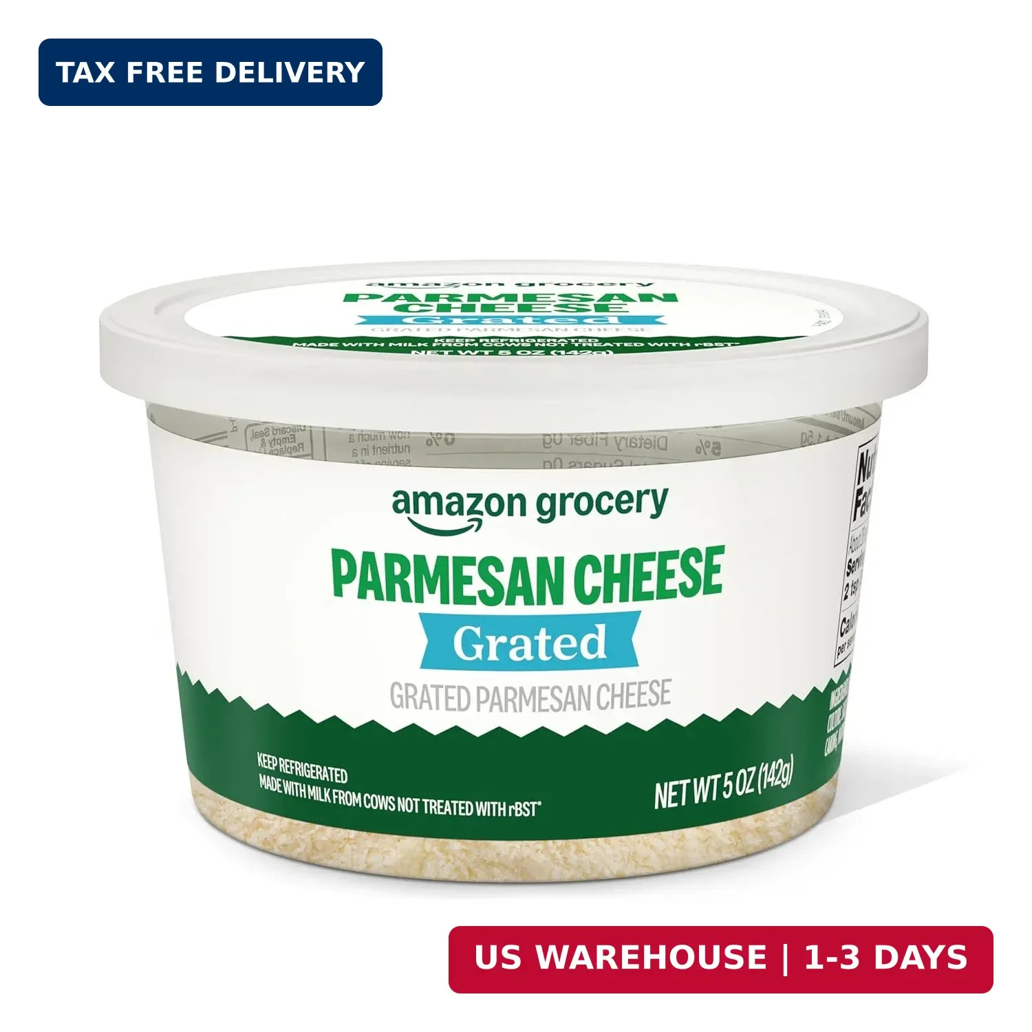 Amazon Grocery, Grated Parmesan Cheese, 5 Oz