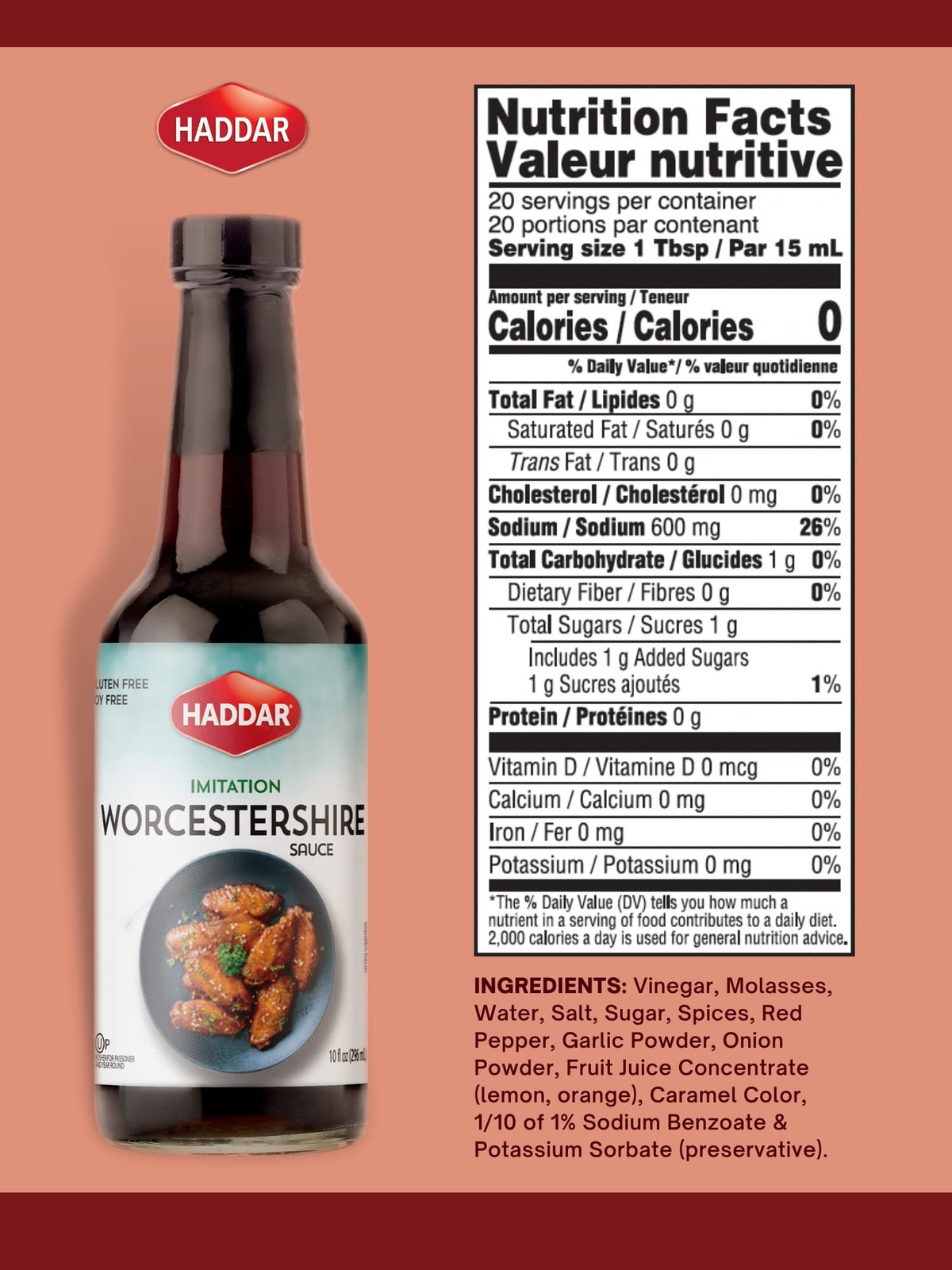Vegan Friendly Worcestershire Sauce 10oz (2 Pack) | Vegan, Fish Free, Gluten …
