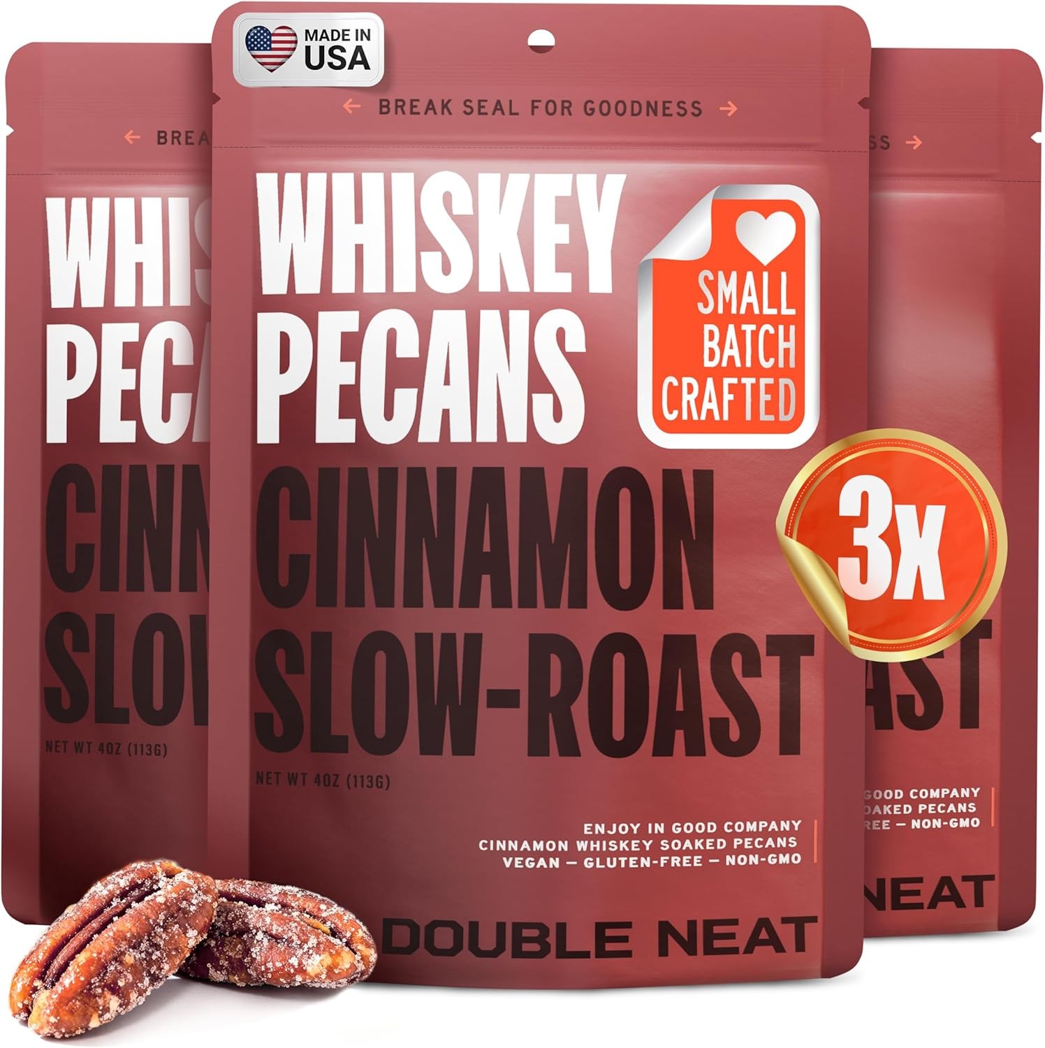 Cinnamon Whiskey Pecans – Healthy Fathers Day Snacks – Bourbon Snacks for Men –
