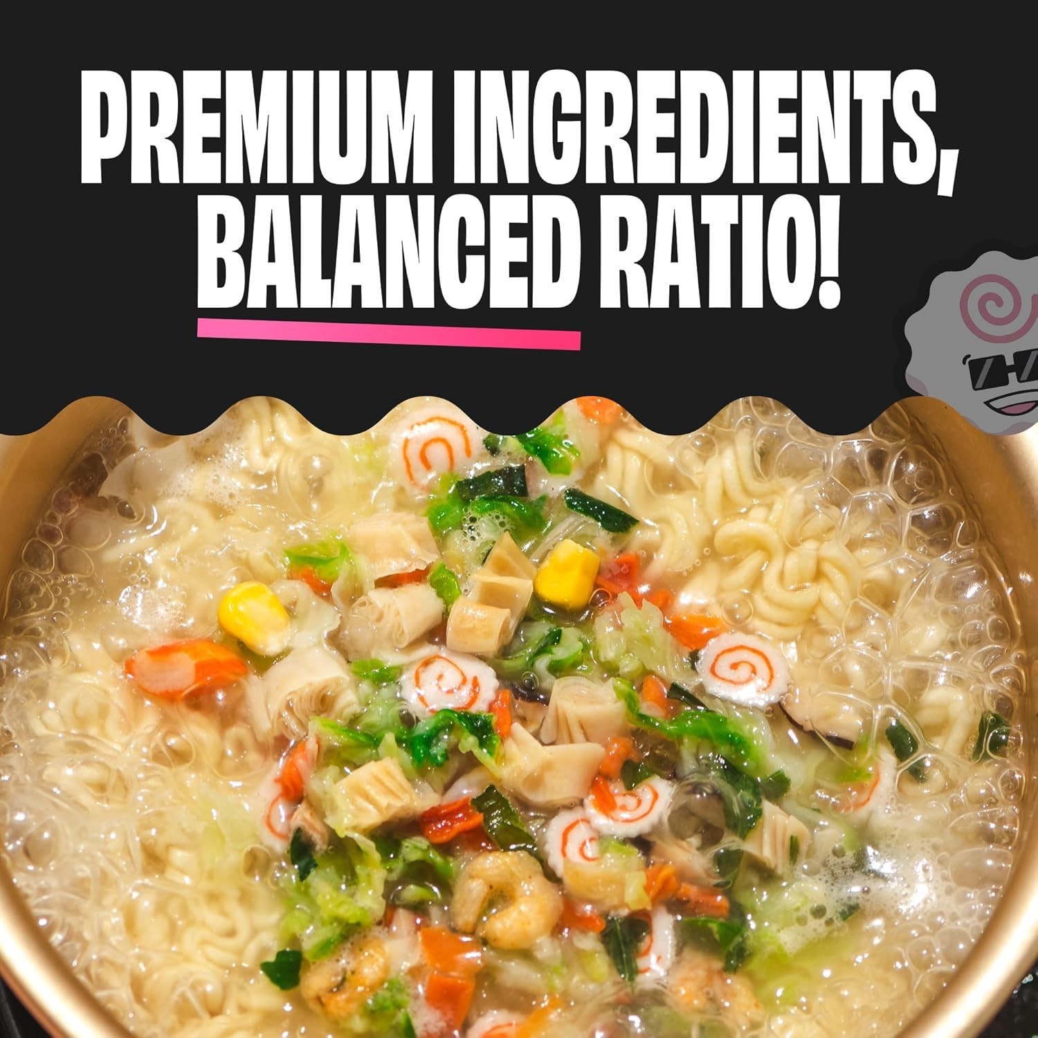 Classic Seafood & Veggie Dried Ramen Toppings – Low Fat, 20 Servings, Easy Prep