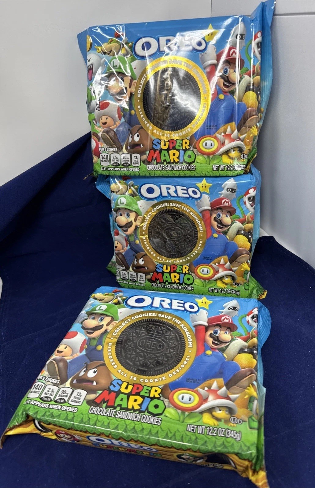 Lot Of 3 Packs MARIO Bros Oreo Limited Edition Cookies- Sealed/Exp Nov2023