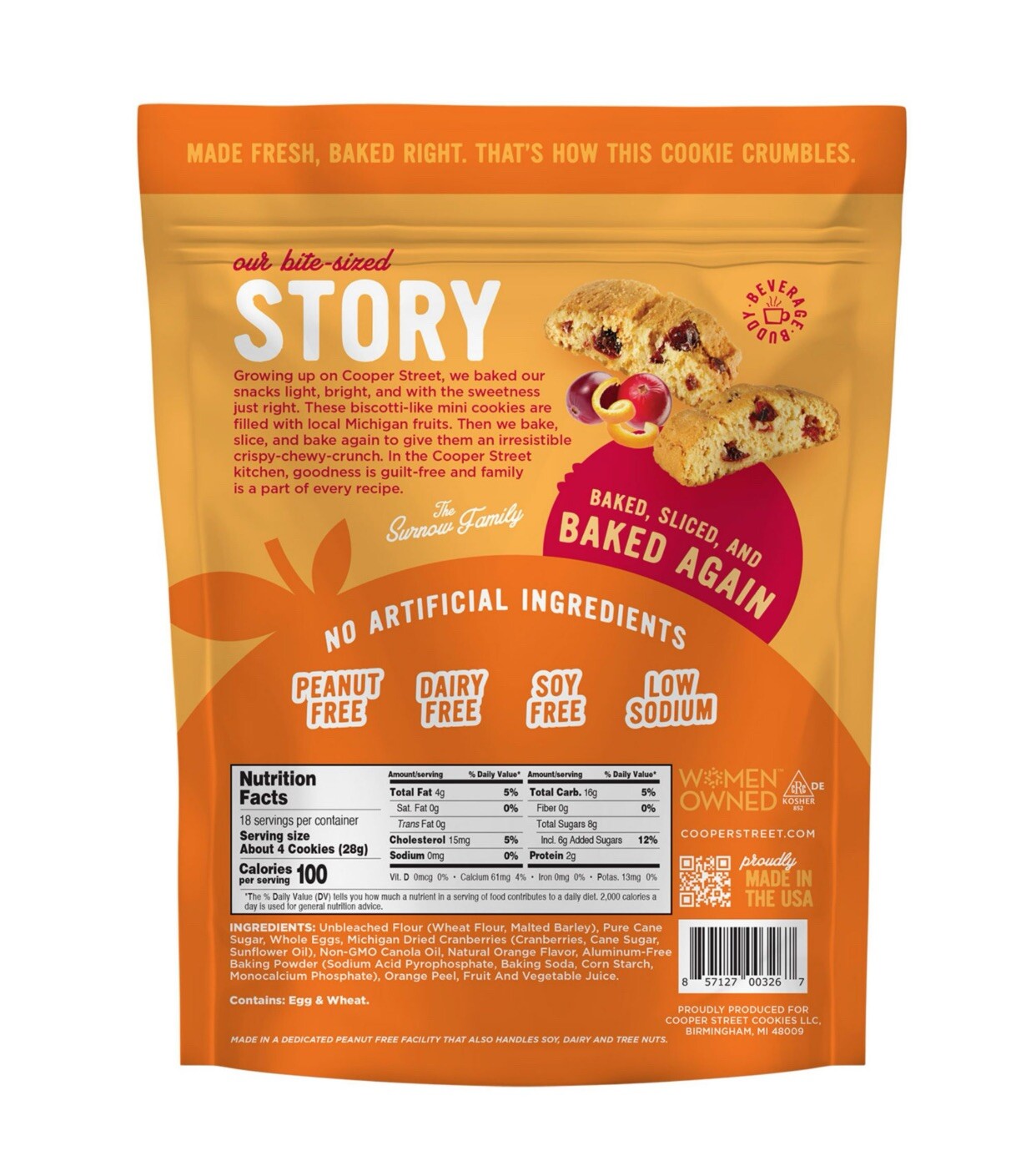 Cooper Street Orange Cranberry Cookies, 18 oz. 2 Packs – Great Price.