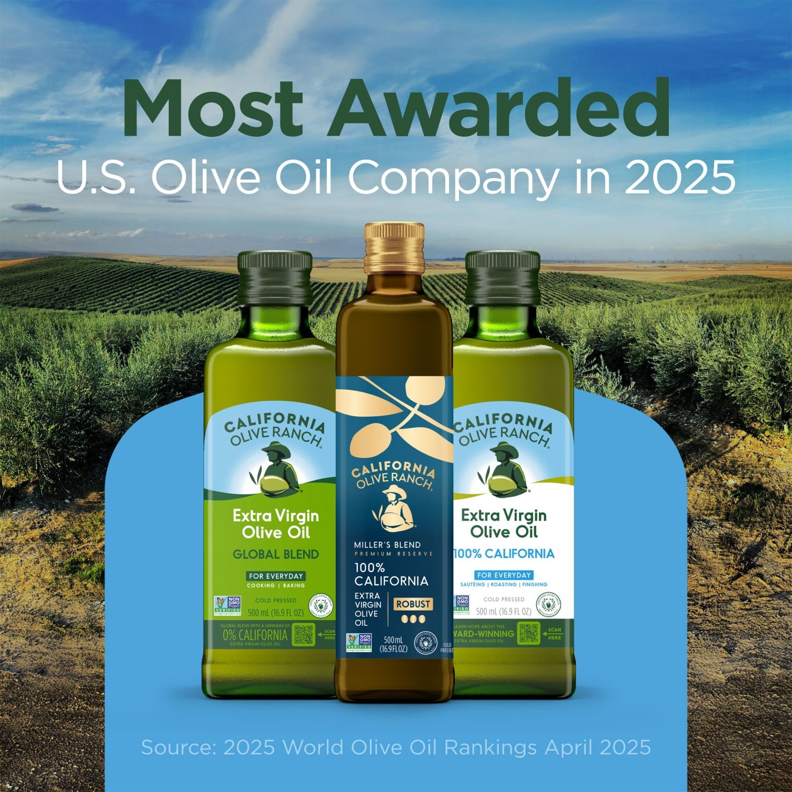 2 LT California Olive Ranch, 100% California Bag-in-Box Extra Virgin Olive Oil.
